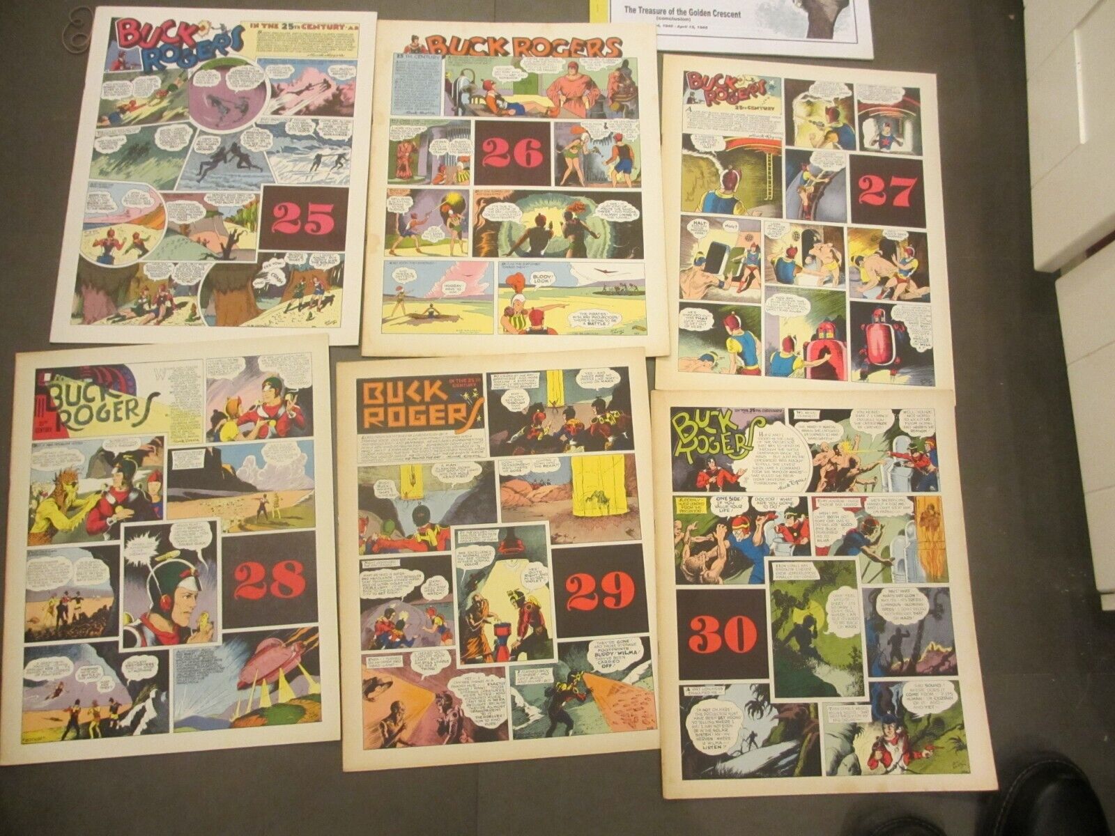 6 BOOKLETS  THE SUNDAY BUCK ROGERS -REPRINT OF 1940 COMICS STRIP  volumes 25-30