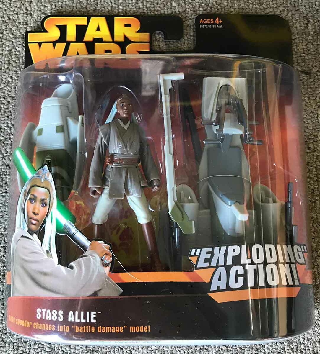 Star Wars Revenge of the Sith Stass Allie Exploding Action Speeder Action Figure