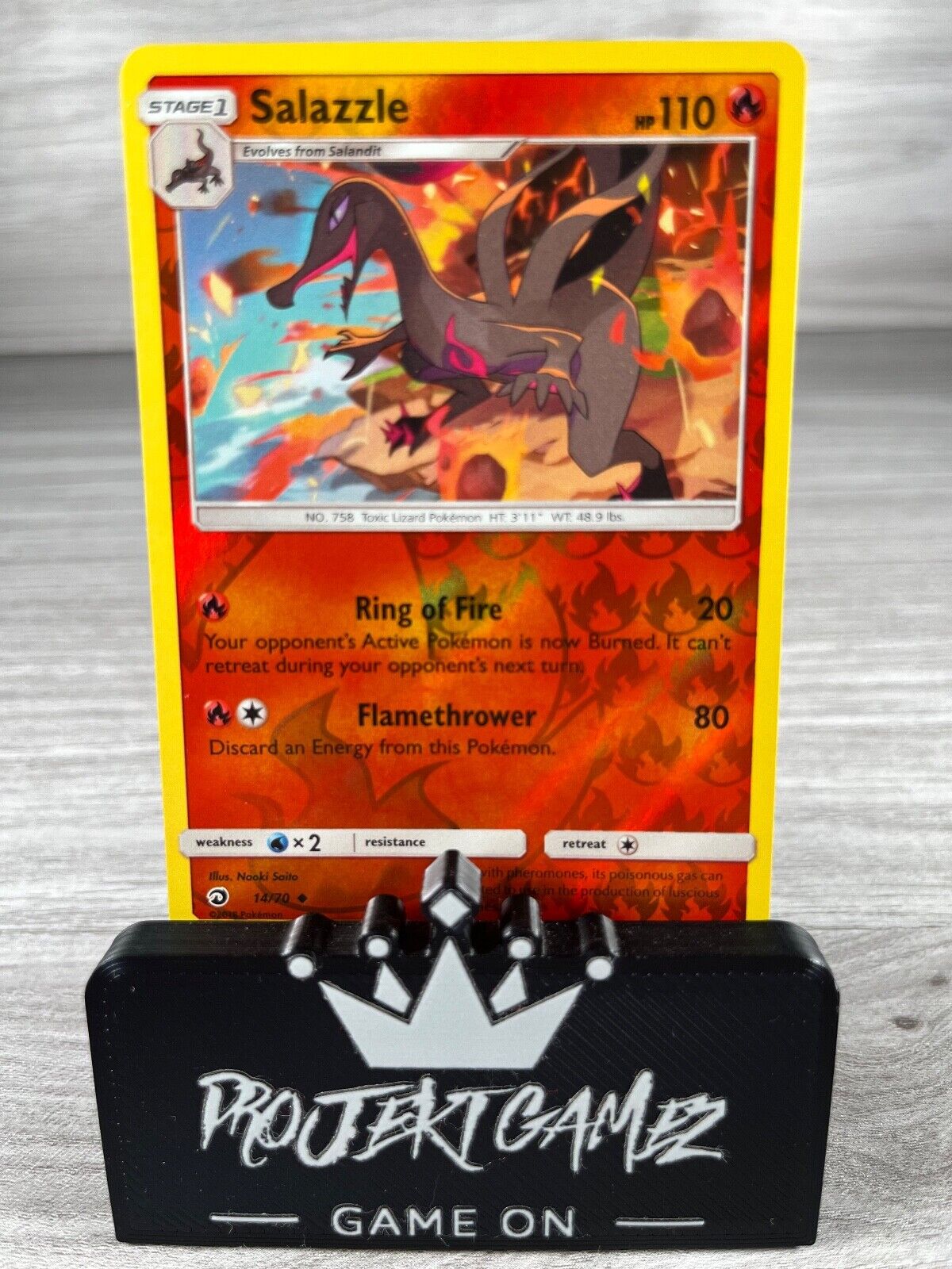 Dragon Majesty 014/070 Salazzle Uncommon Reverse Holo Pokemon Trading Card