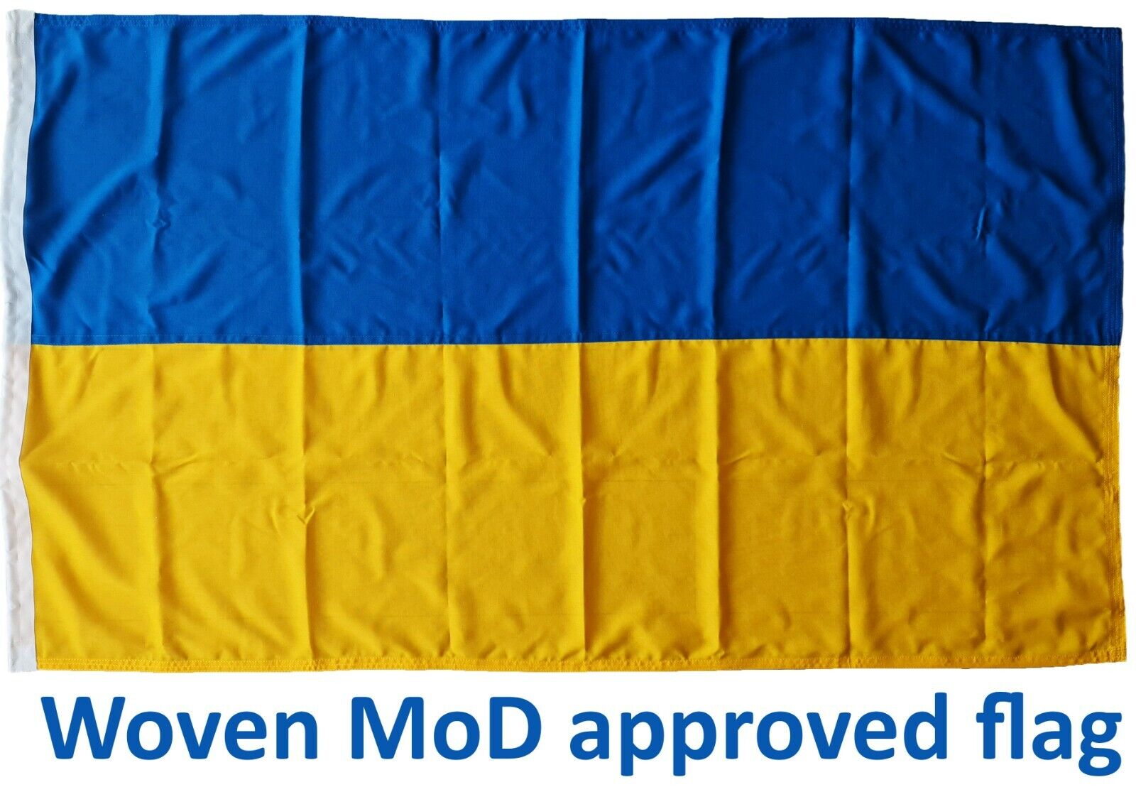 Ukraine sewn MoD approved flag woven fabric Ukrainian rope toggled marine grade