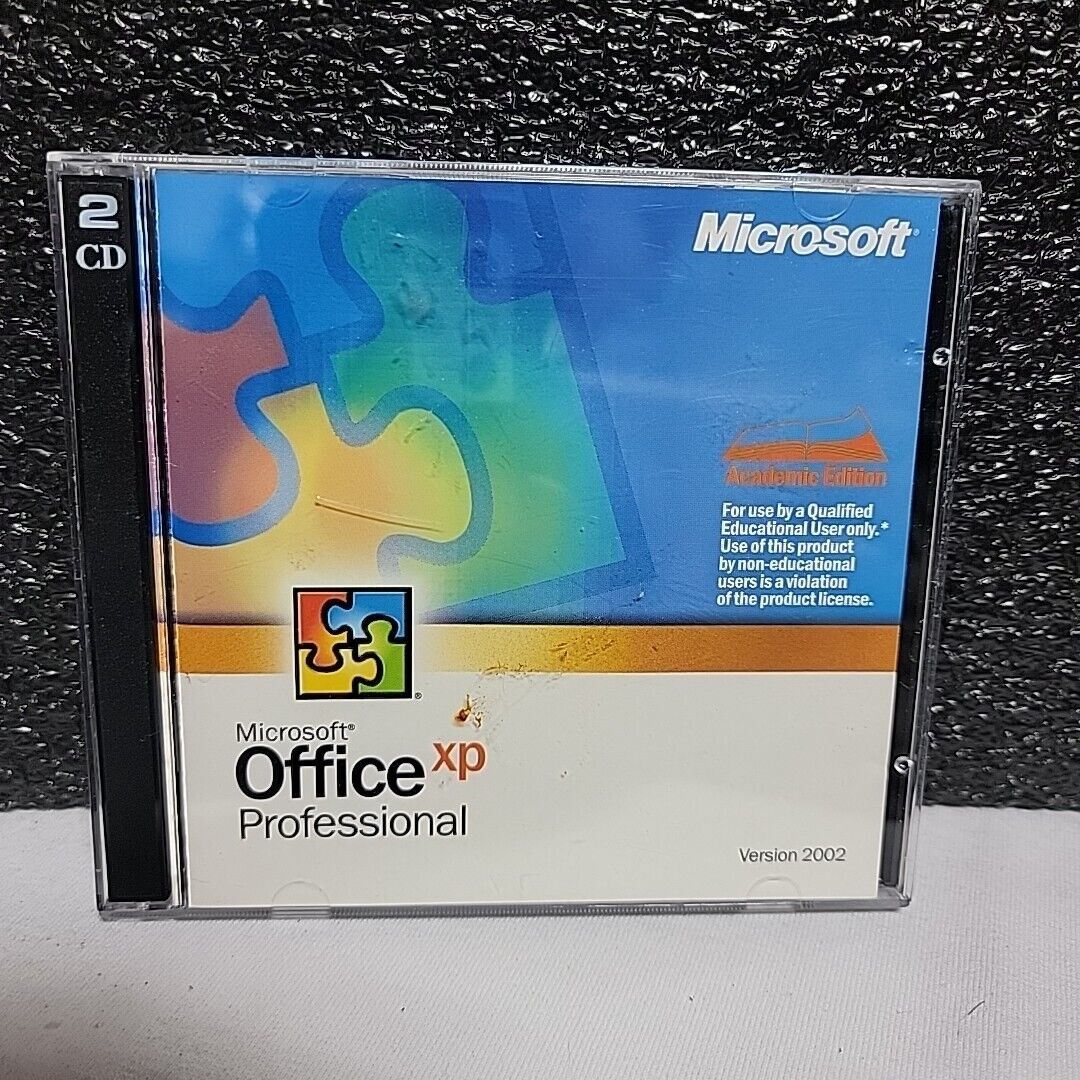 Microsoft Office XP Professional version 2002 2 disc set