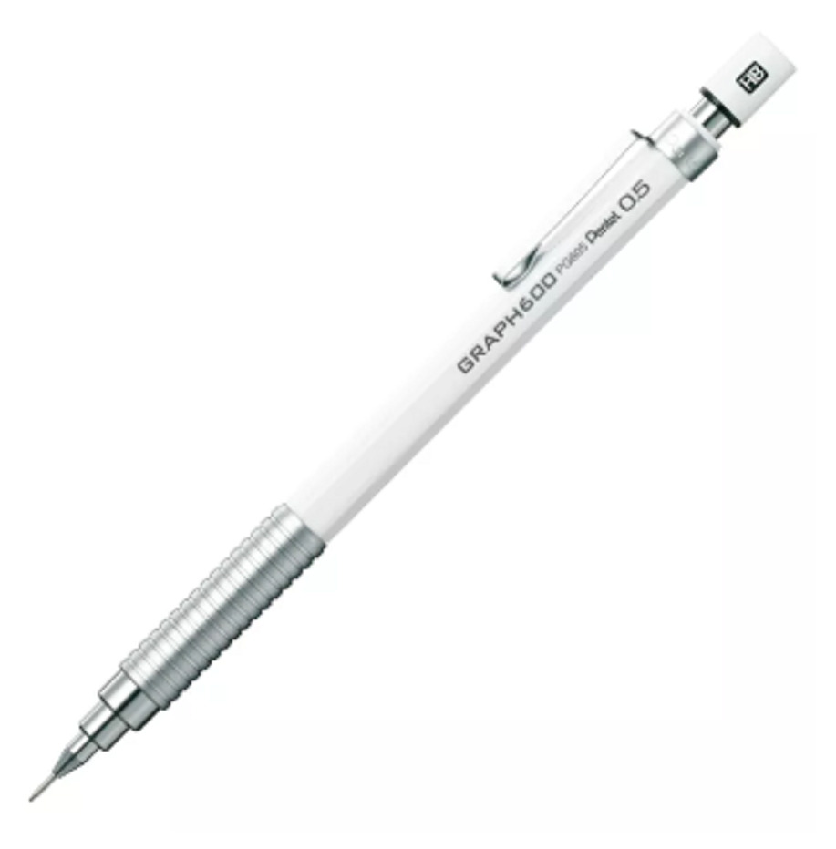 Pentel Graph 600 PG605 Drafting Mechanical Pencil White