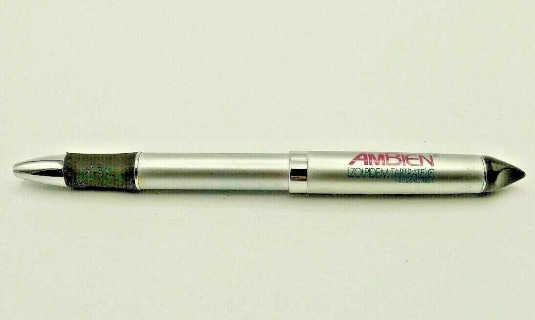 AMBIEN Drug Rep  Pen Collectible Heavy Metal  Insomnia Vintage