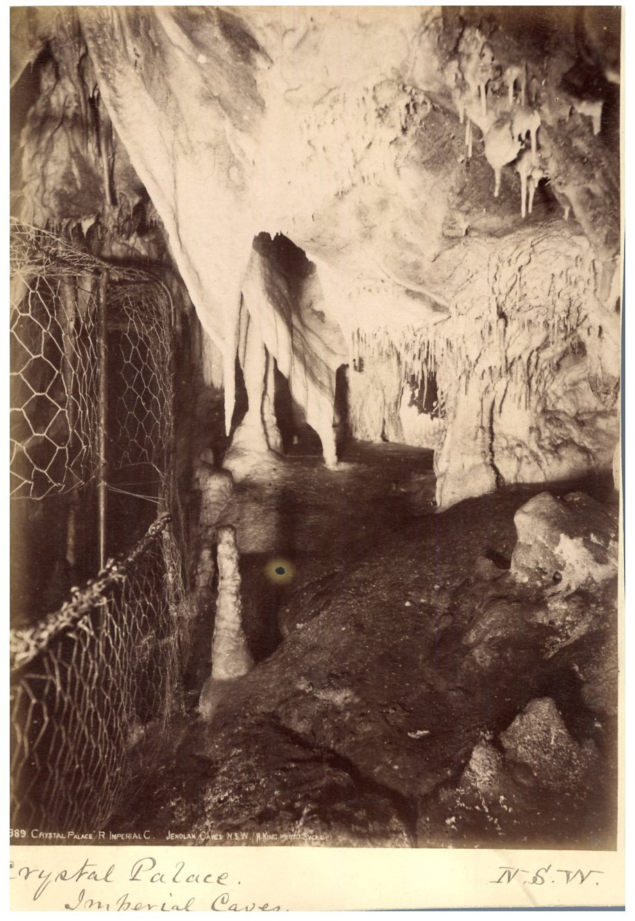 Australia, Jenolan Caves, the Imperial Caves, Crystal Palace albumen vintage pri