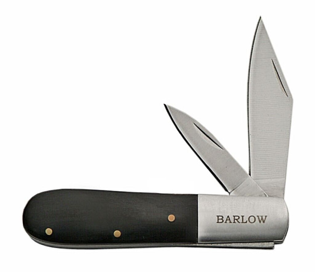 Nice Barlow Two Blade Pocket Knife Black Handle - NEW - 23-BK