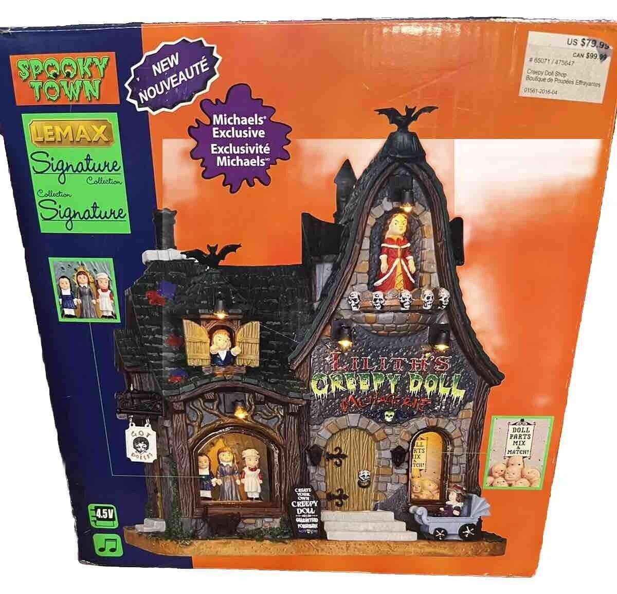 🎃Lemax Spooky Town Halloween Lilith\'s Creepy Menagerie Doll Shop 2016 Working💡