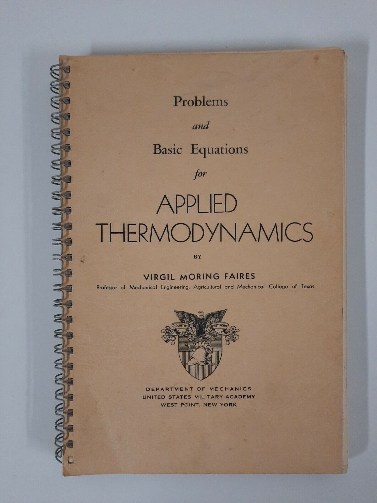 USMA WEST POINT Curriculum 1948 CHEMISTRY science THERMODYNAMICS