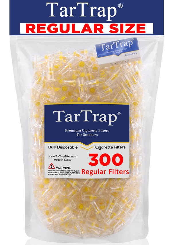 TarTrap Disposable Cigarette Filters Bulk Pack (300 Filters)