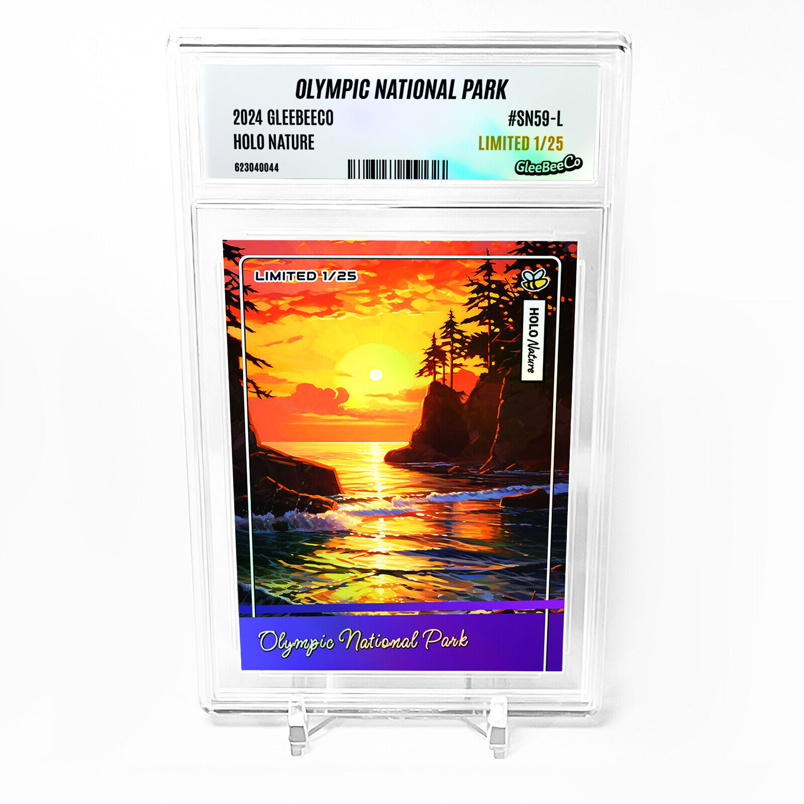 OLYMPIC NATIONAL PARK Holographic Card 2024 GleeBeeCo Slabbed #SN59-L Only /25