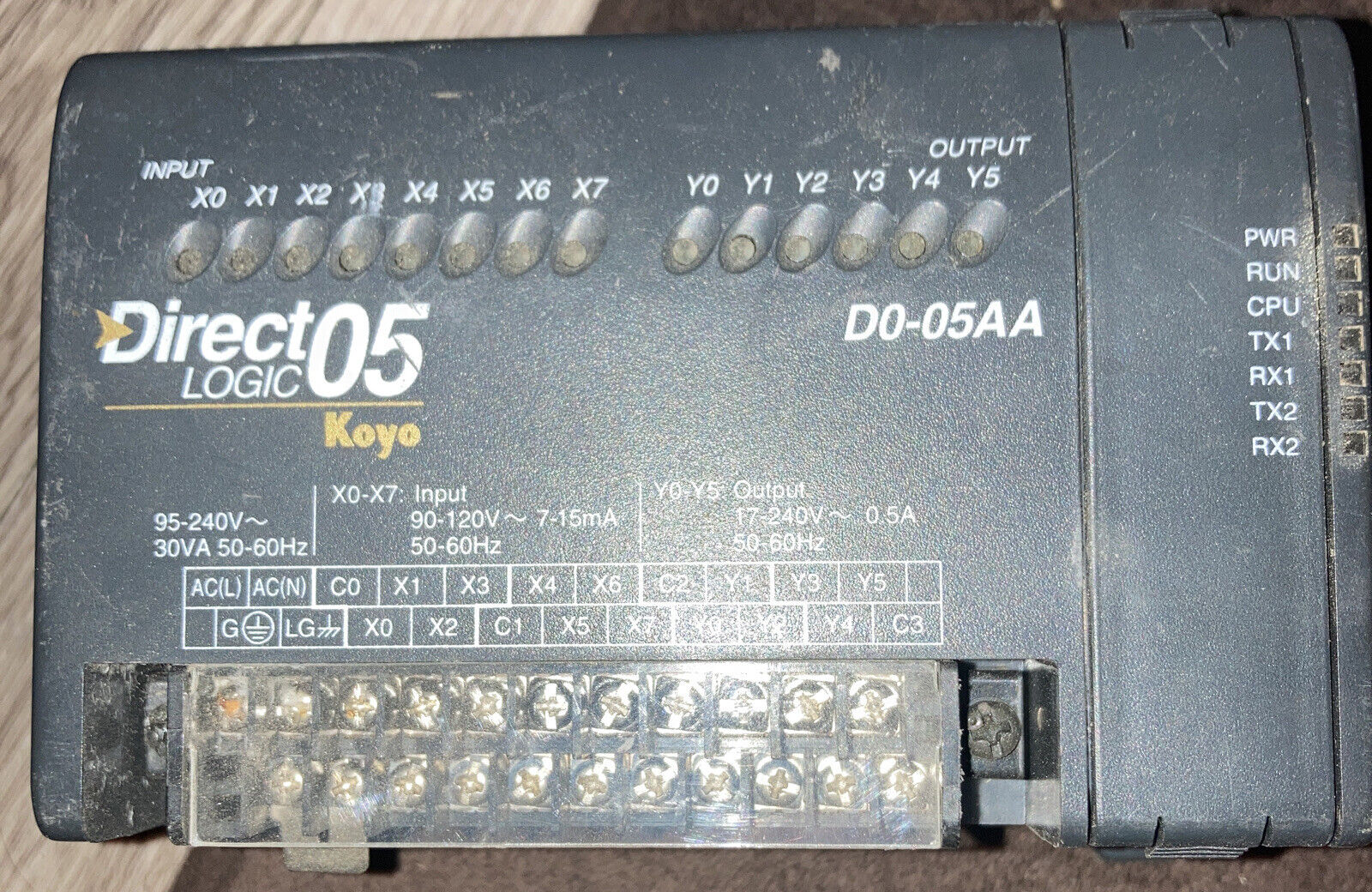 AUTOMATION DIRECT D0-05AA  24VDC PROCESSOR CPU DIRECT LOGIC 05 (147127)