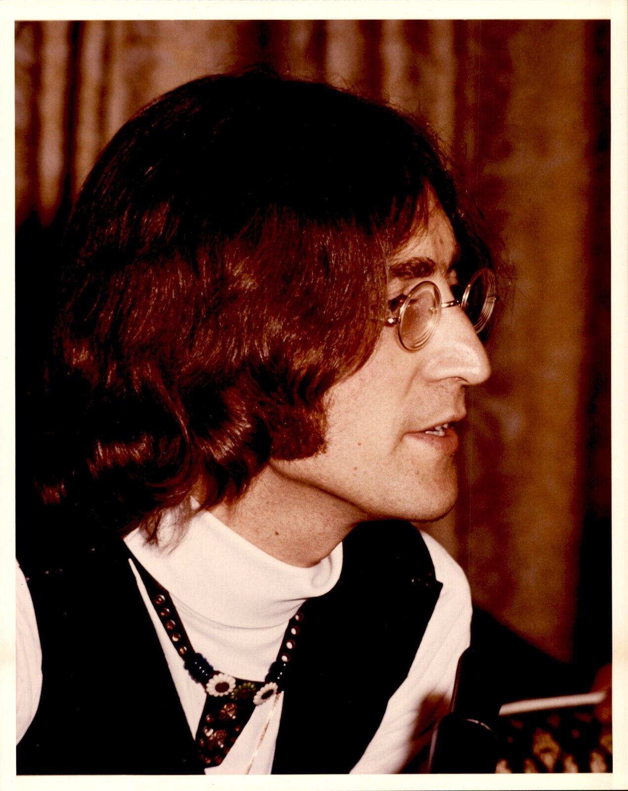 BR1 70s Vintage Color Photo JOHN LENNON The Beatles Singer Songwriter Musician
