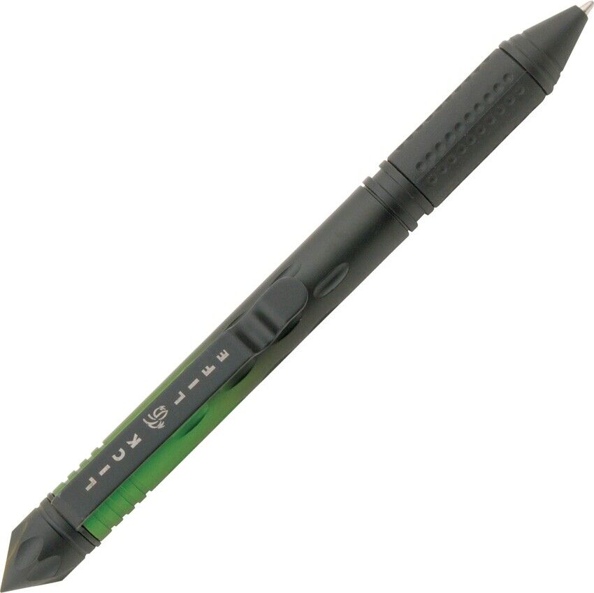 Lizard Lick Ronnies Tactical Pen Black / Green Aluminum / Rubber Construction