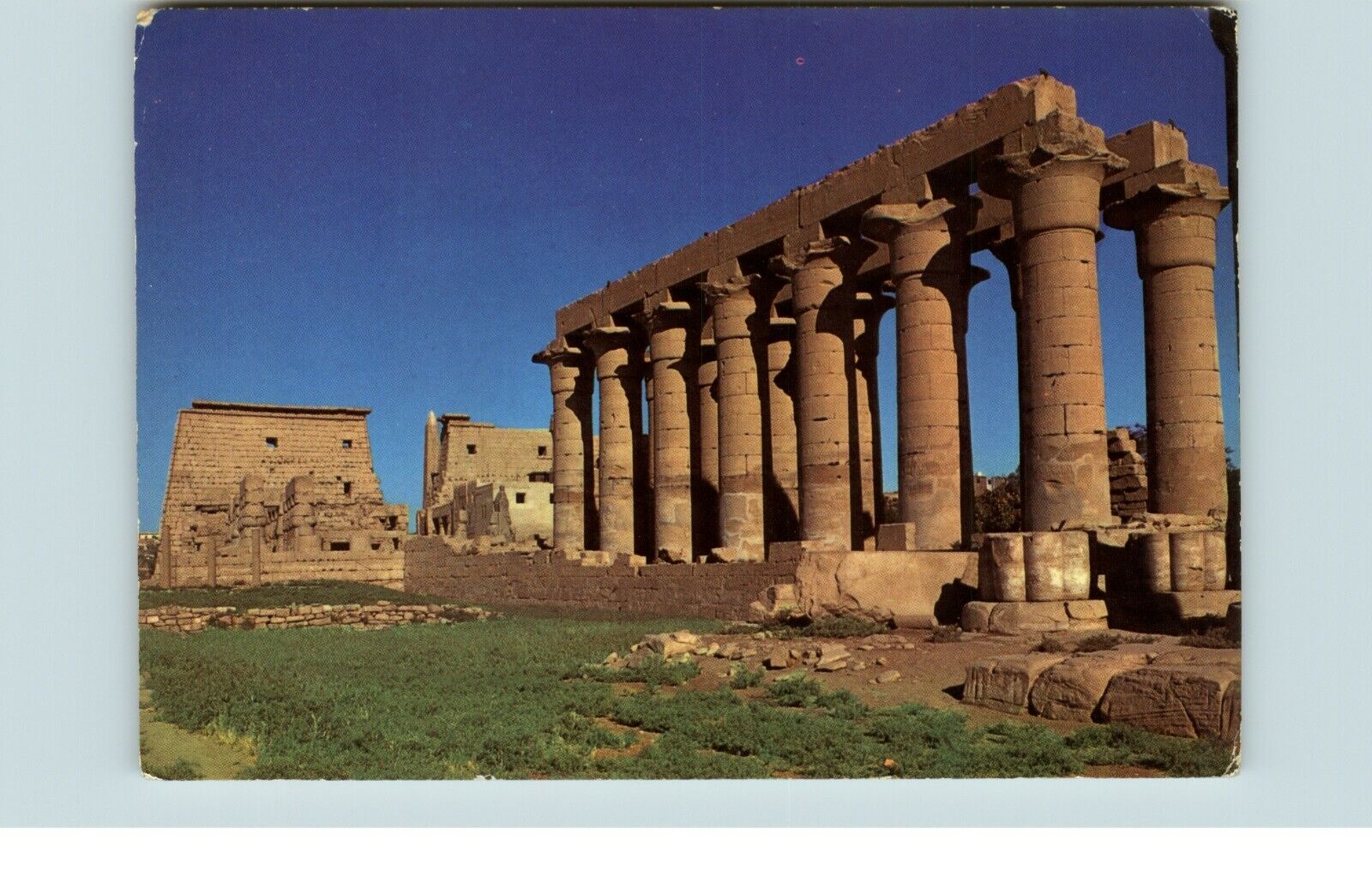 Postcard Chrome Luxor General View of the Temple of Karnak Egypt 
