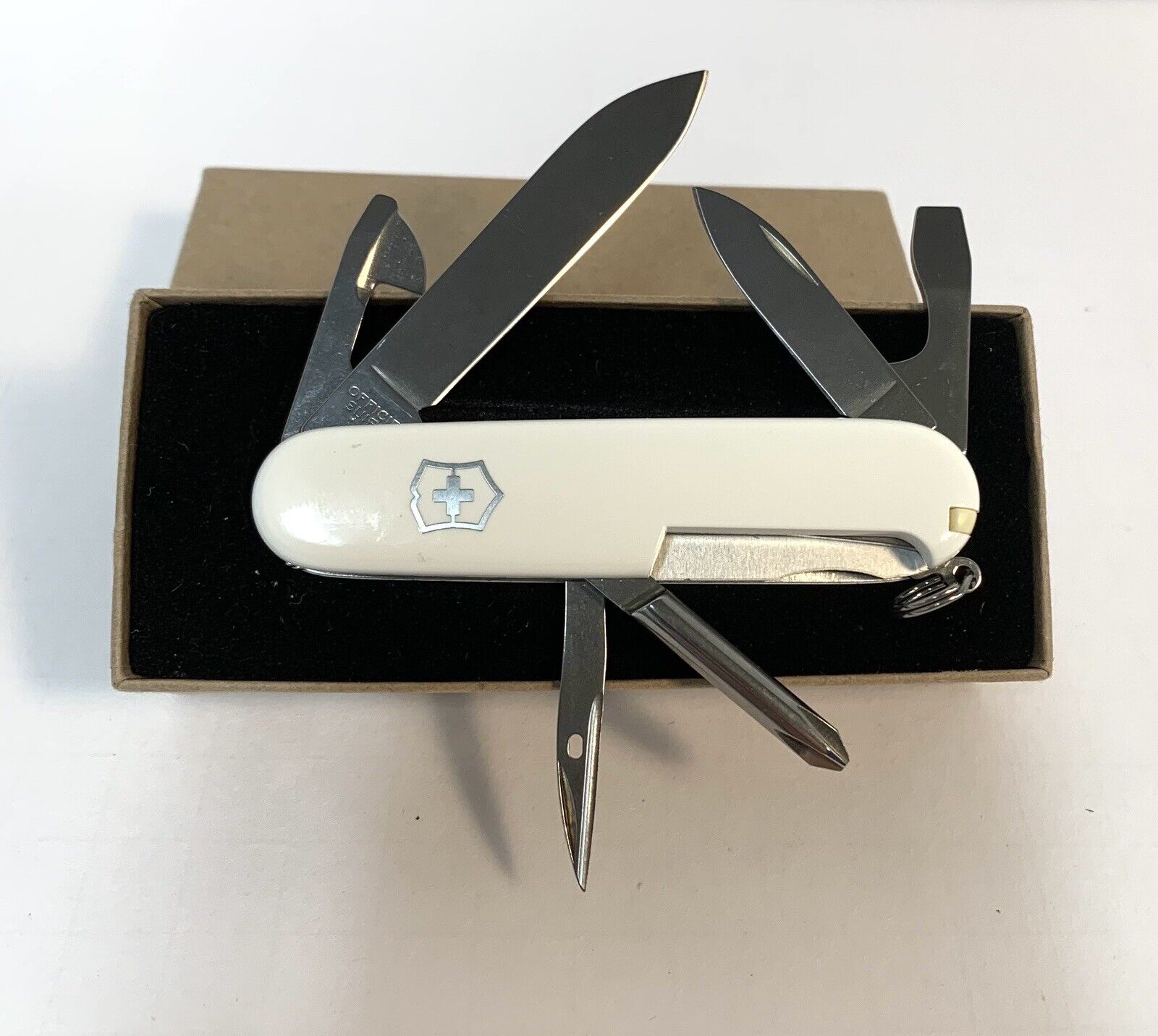Victronix Swiss Army Knife With 12 Functions NIB White Handles
