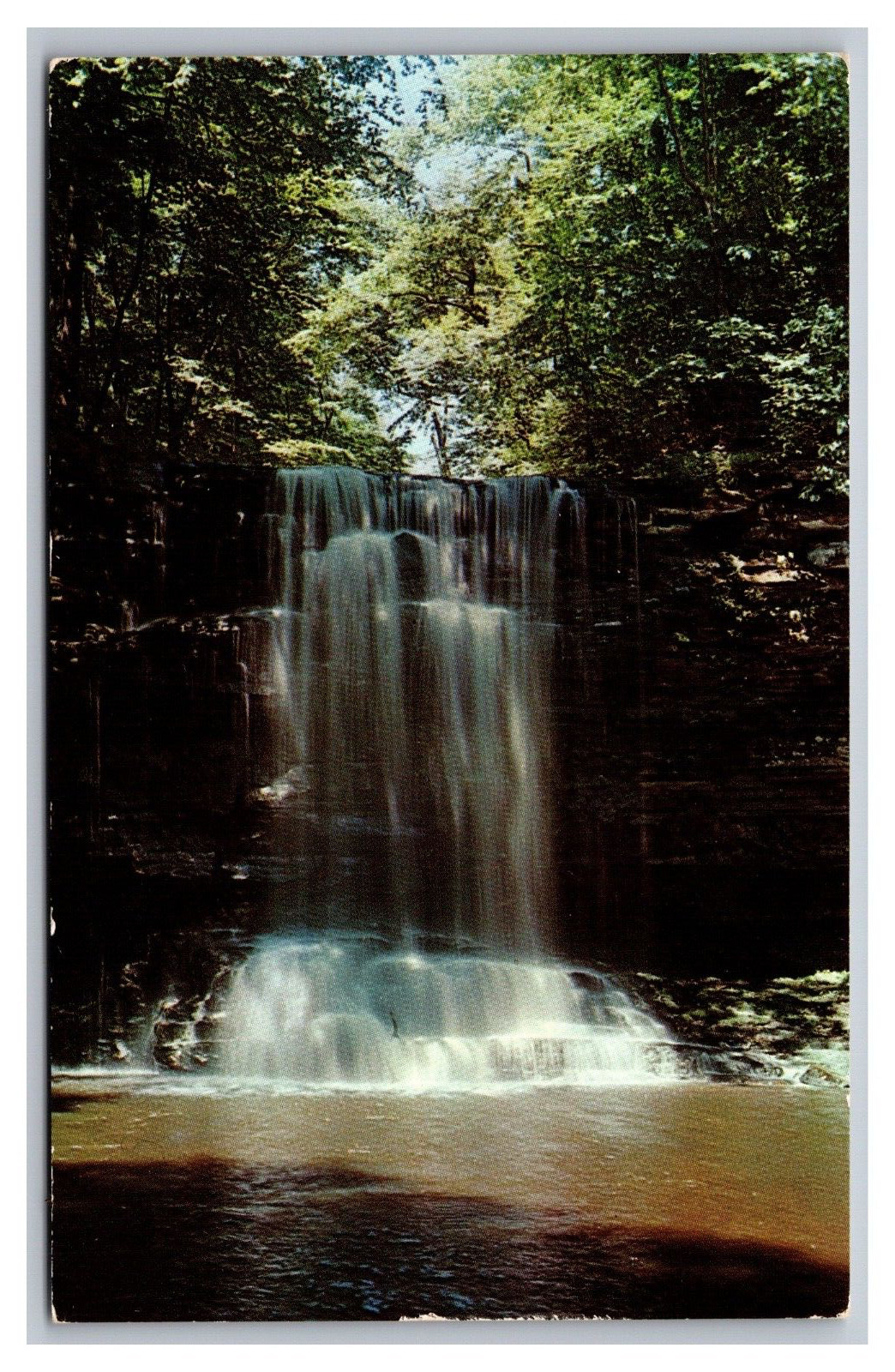 Benton PA Pennsylvania Ricketts Glen State Park Harrison Wright Falls Postcard