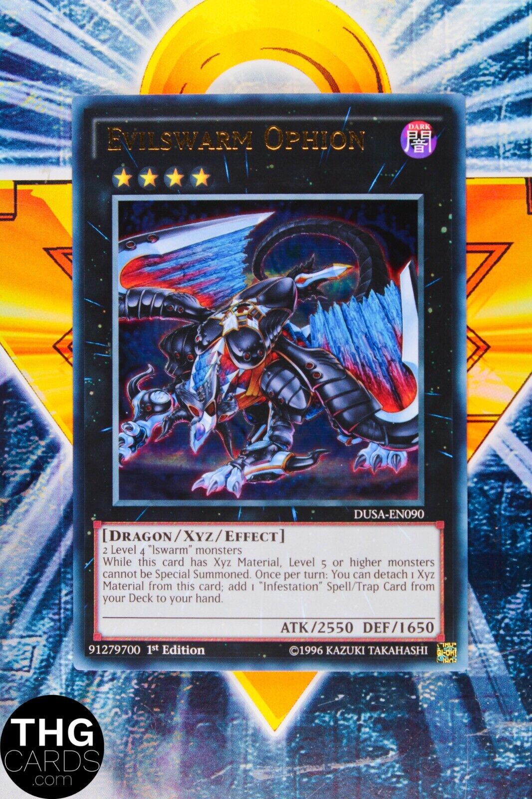 Evilswarm Ophion DUSA-EN090 1st Edition Ultra Rare Yugioh Card