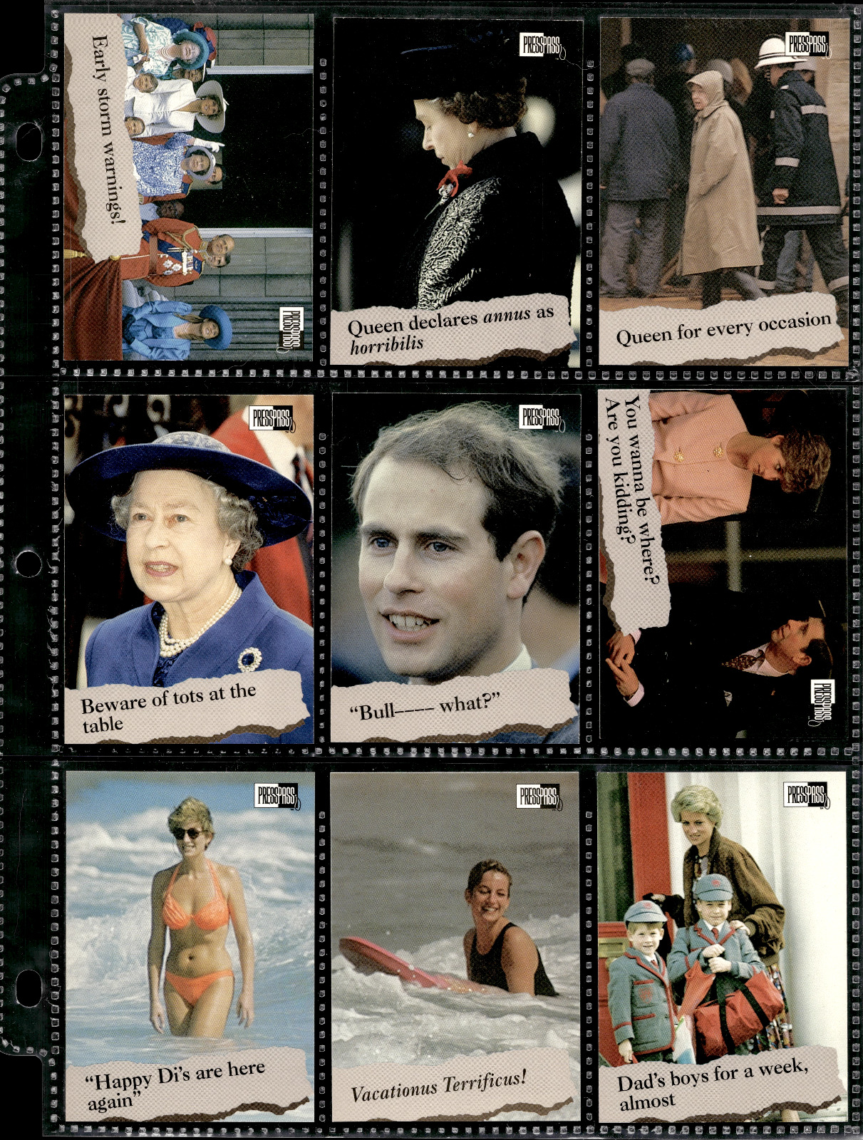 1993 Press Pass *THE ROYAL FAMILY* Complete set of 110 Cards