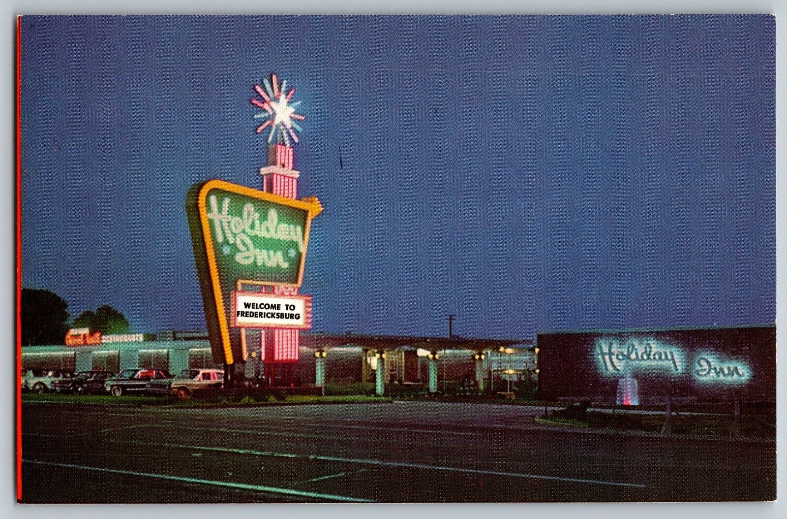 Fredericksburg, Virginia VA - Holiday Inn & Restaurants - Vintage Postcard