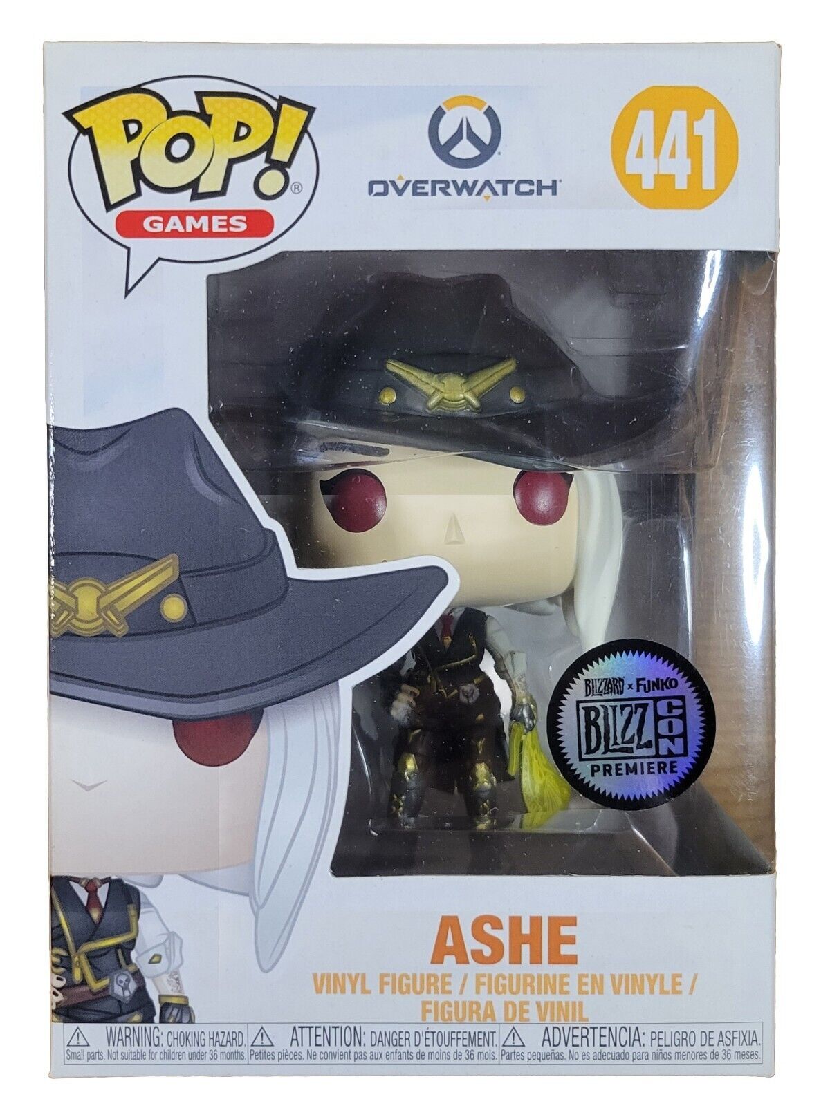 VAULTED Funko POP Overwatch #441 ASHE, 2018 Exclusive In Protector, New