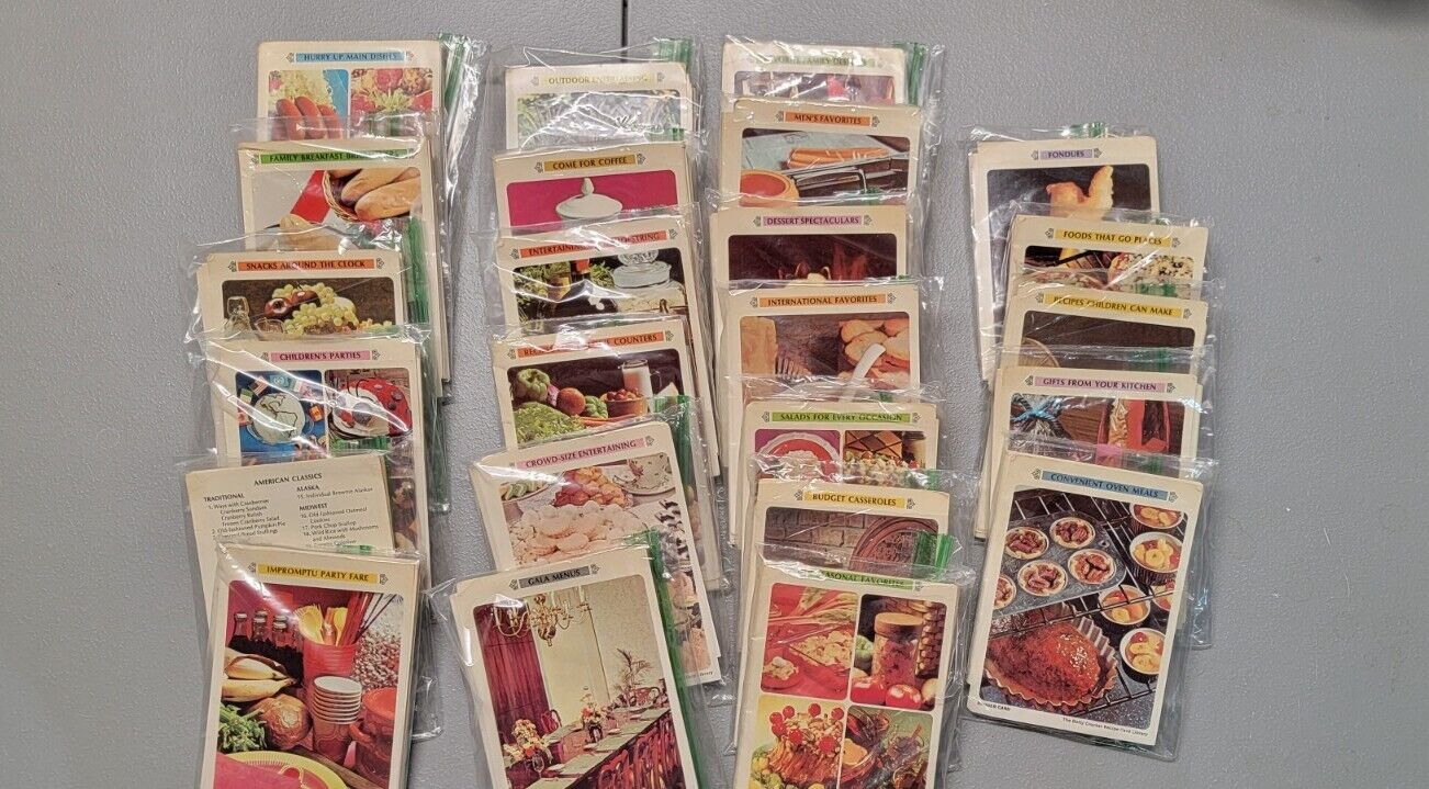The Betty Crocker Recipe Card Library c1971, Mostly Complete