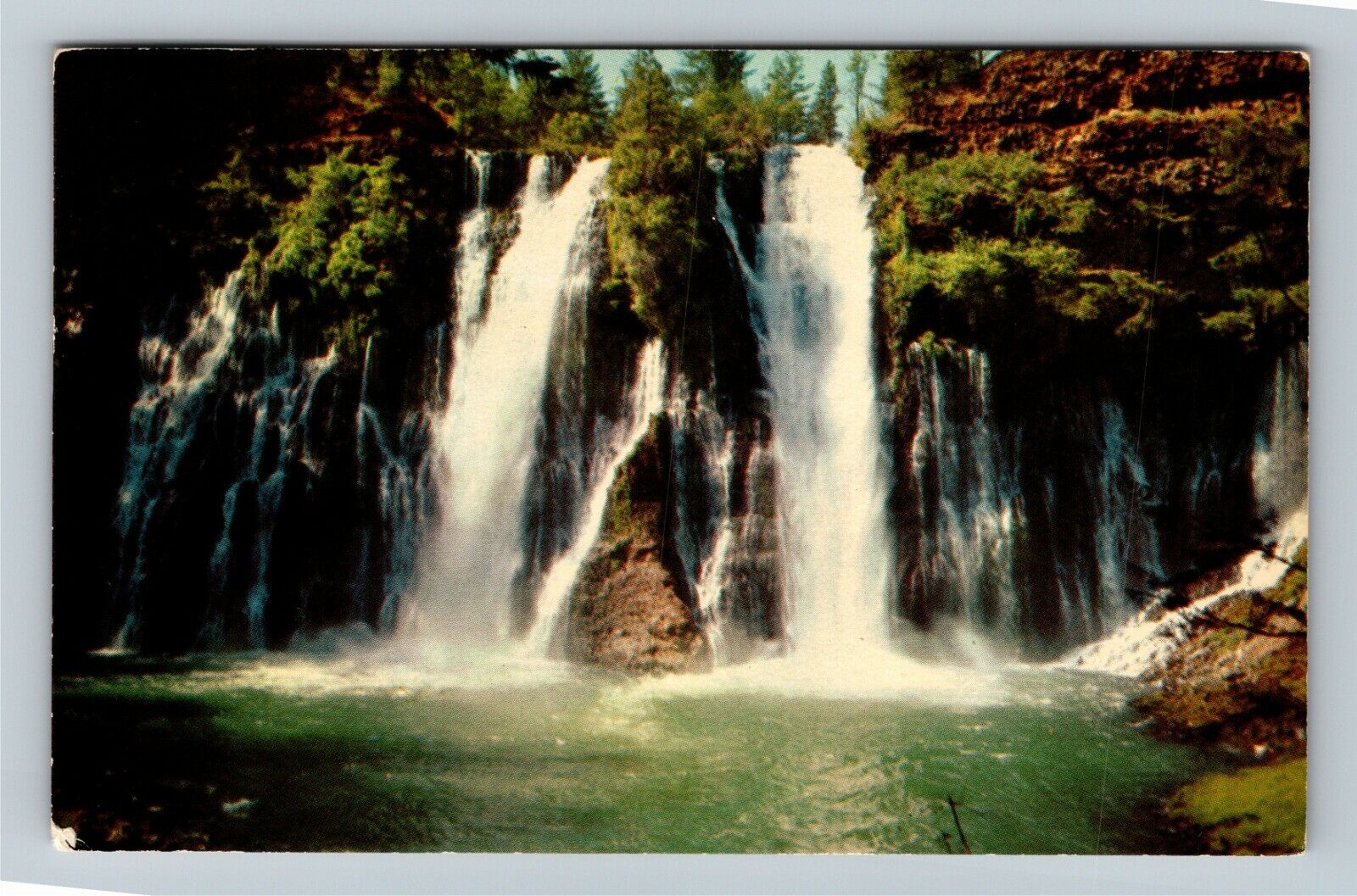 Burney Falls CA-California, Spectacular Water Falls, c1967 Vintage Postcard