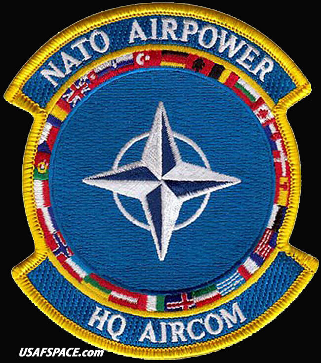 USAF -NATO-AIRPOWER-HQ AIRCOM-HEADQUARTERS-ALLIED AIR COMMAND-ORIGINAL VEL PATCH
