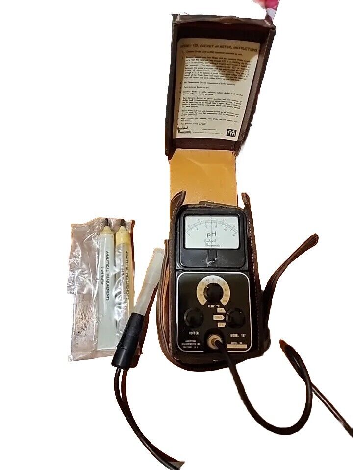 ANALYTICAL MEASUREMENTS INC 107 ANALOG PH METER 0-100 W/LEATHER CASE -FREE SHIP