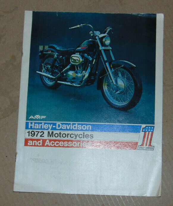 1972 AMF  Harley Davidson Brochure Motorcycles & Accessories