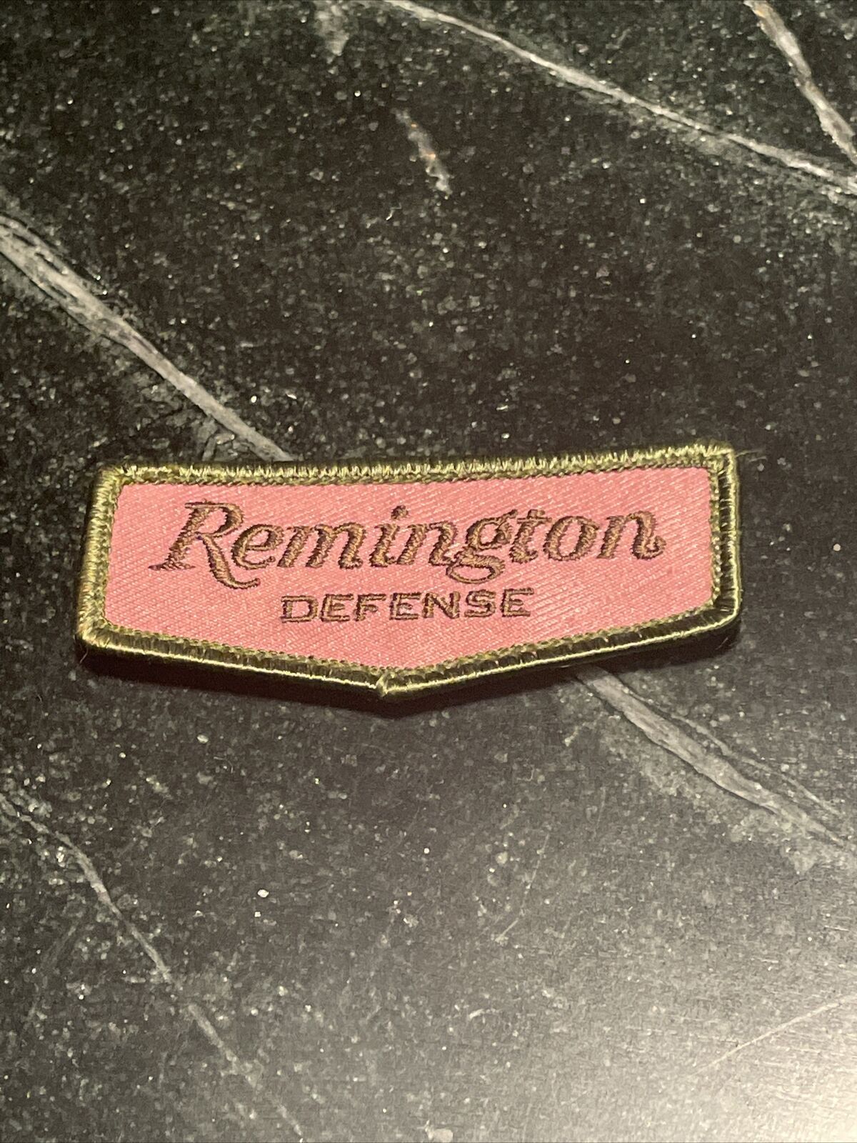 Remington Defense Brand Patch 3” Rare Logo Vtg Morale Combat US Velkro Pink Rare