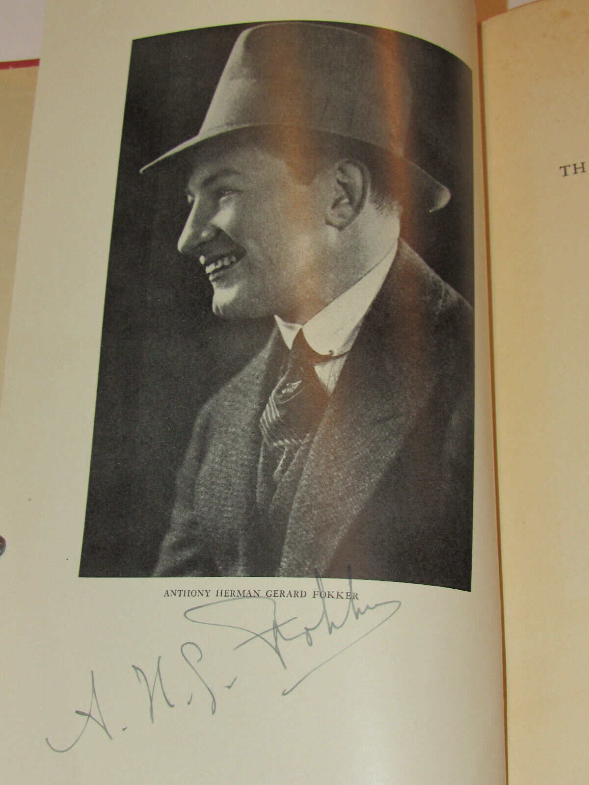 VTG \'FLYING DUTCHMAN\' 1931 BOOK THE LIFE OF ANTHONY FOKKER SIGNED 1st EDITION
