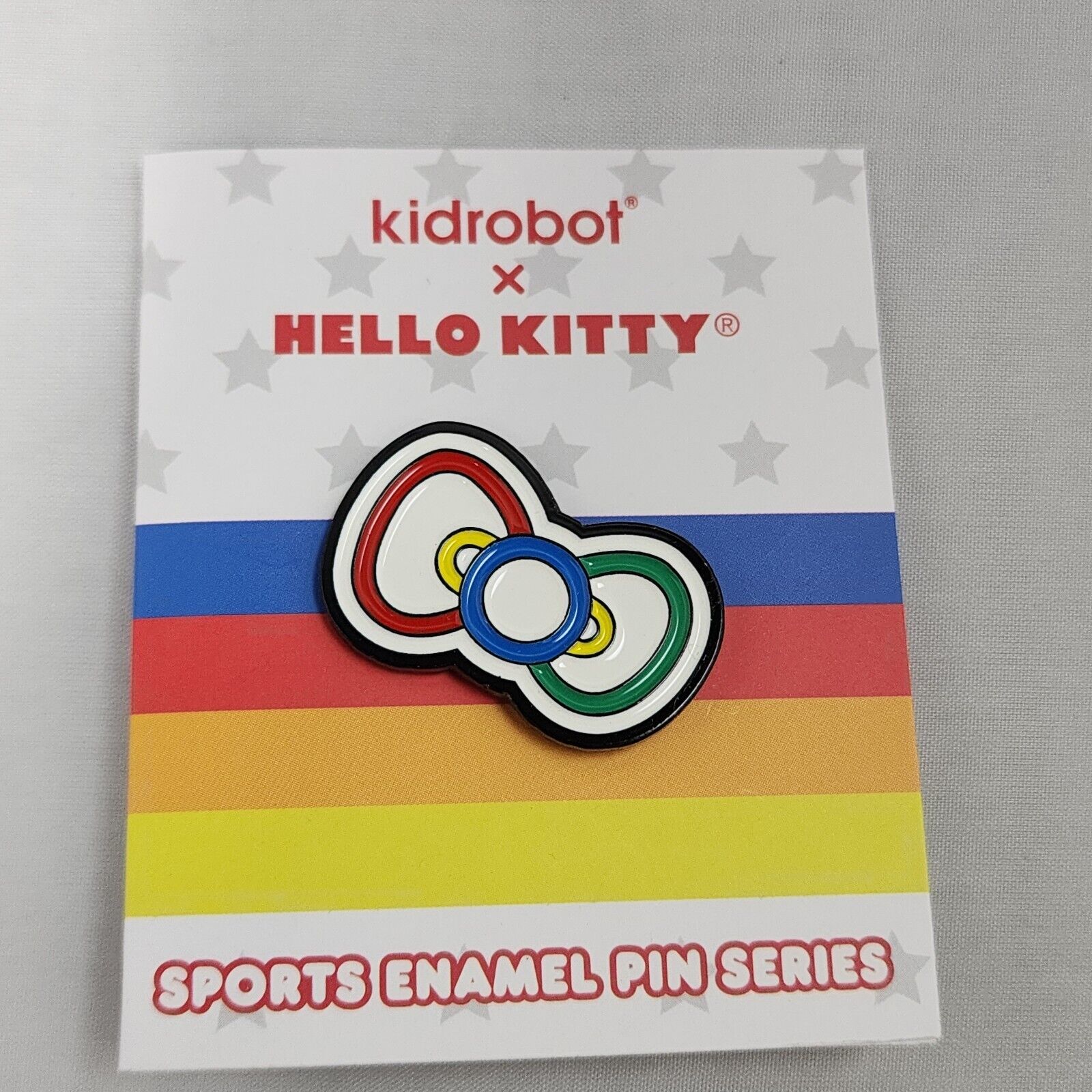 Kidrobot X Hello Kitty Sanrio Sports Blind Box Enamel Pin Hello Kitty Bow