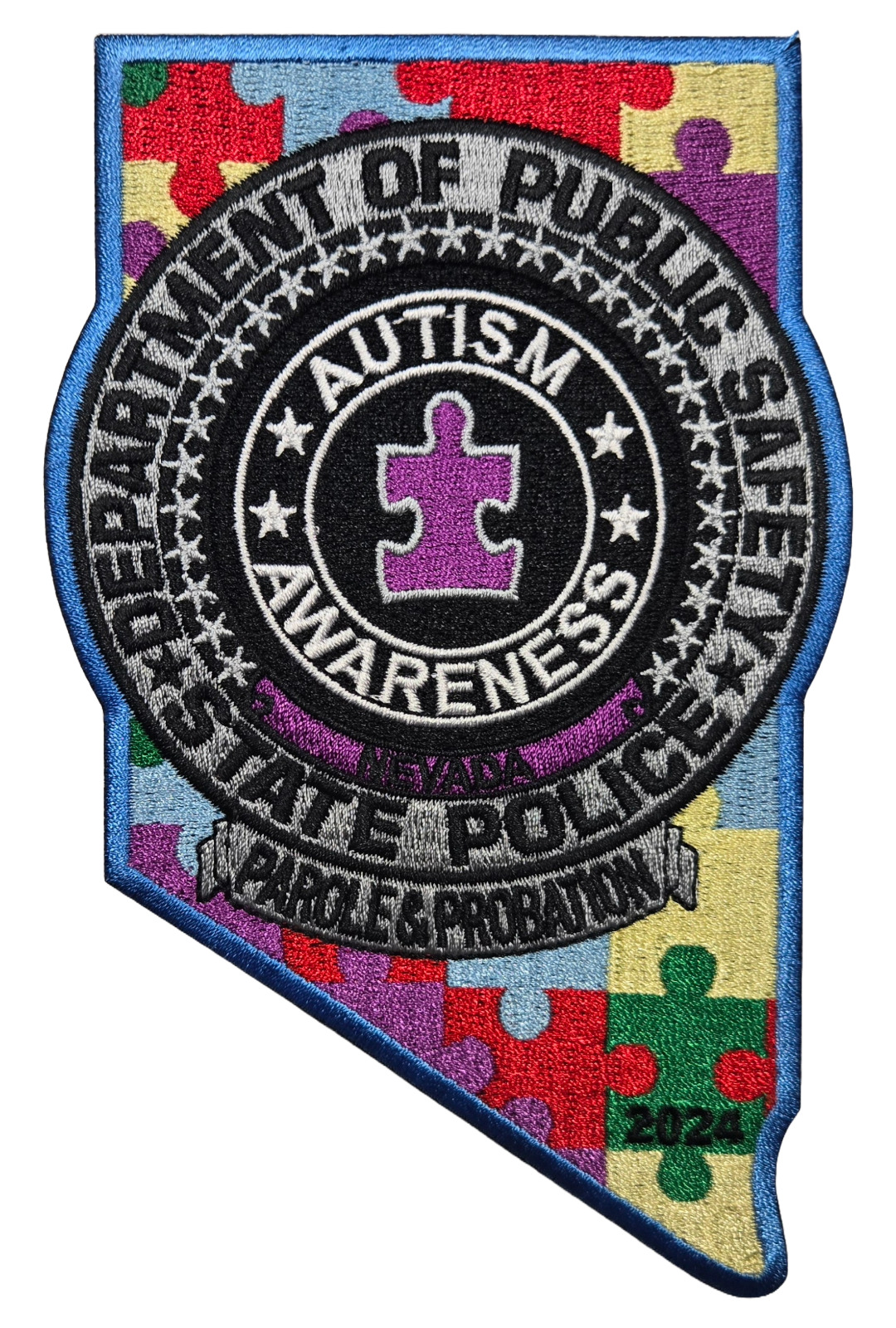 Nevada State Police - Parole and Probation Autism Awareness Patch