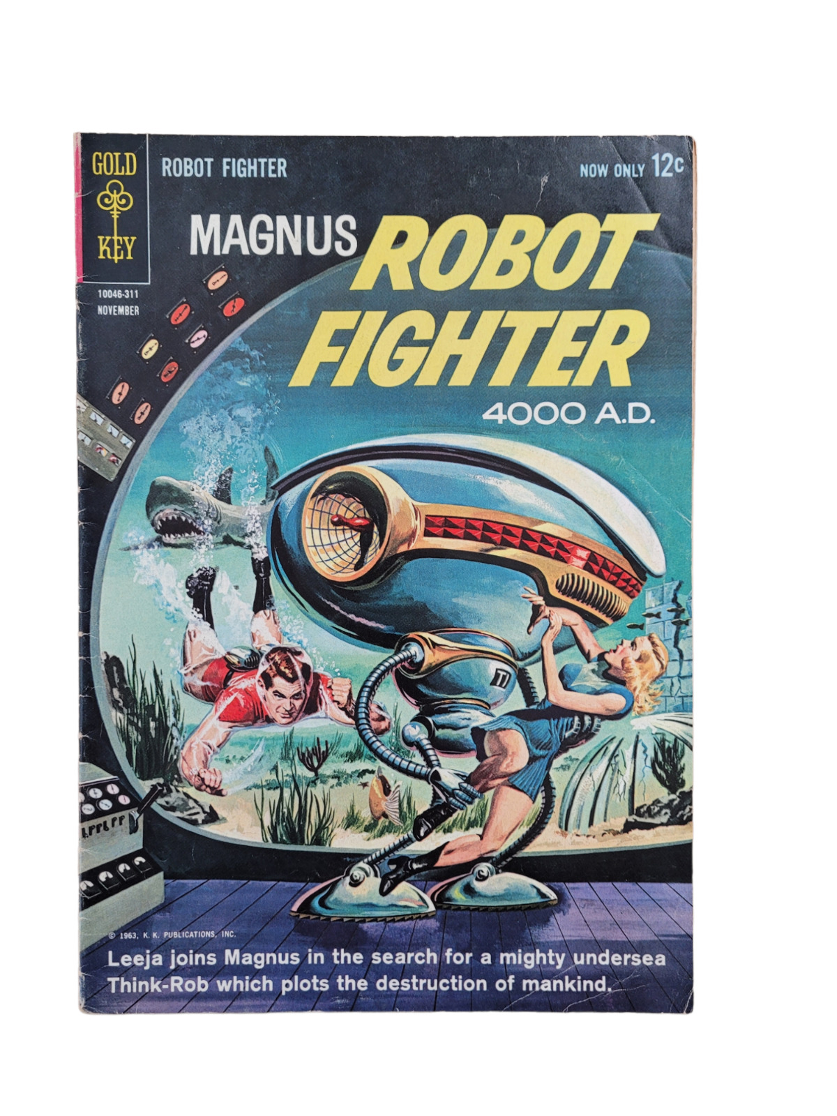 Magnus Robot Fighter 4 Gold Key Comic Book 4000 AD Silver Age 1963 Sci Fi VG RAW