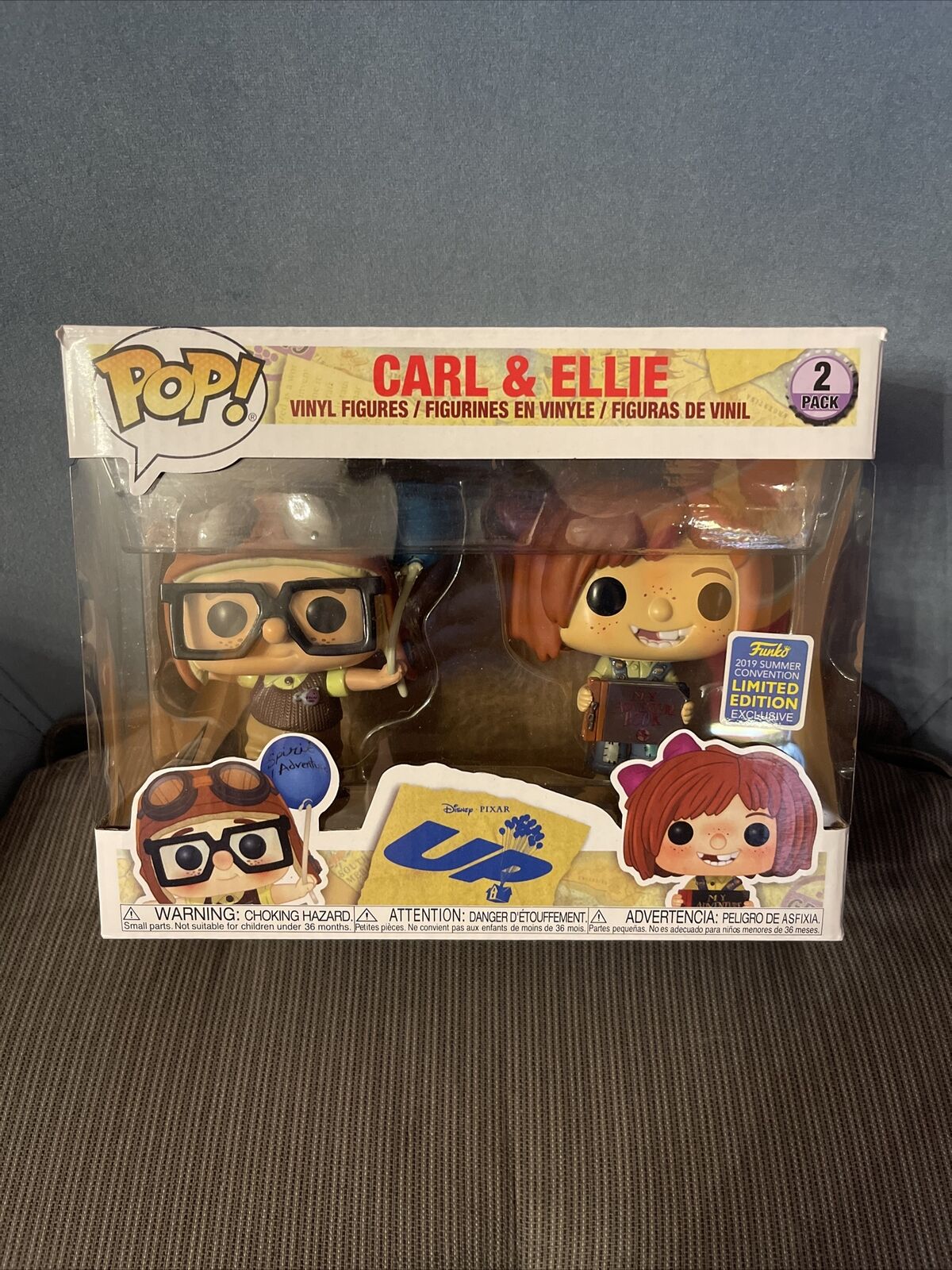 FUNKO POP DISNEY UP CARL AND ELLIE 2-PACK BOX LUNCH EXCLUSIVE SDCC 2019