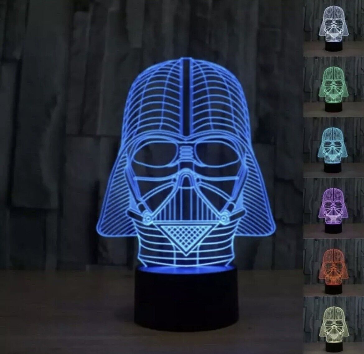 New Star Wars Darth Vader Illusion 3D LED Lamp Light Experience 7 Color Changes