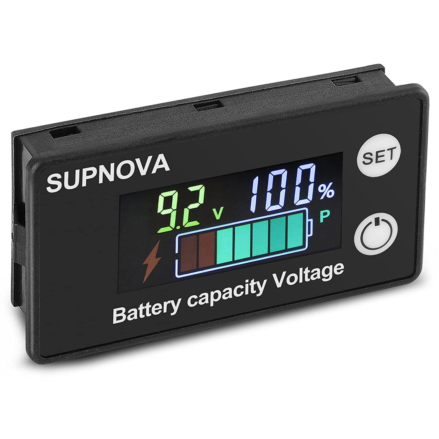 Battery Capacity Indicator Voltmeter Lithium Voltage Meter Tester Monitor 8-100V