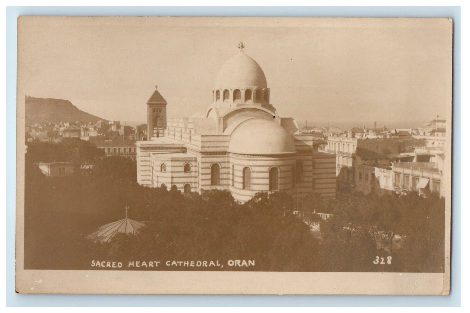 c1920\'s Sacred Heart Cathedral Oran Algeria RPPC Photo Unposted Vintage Postcard