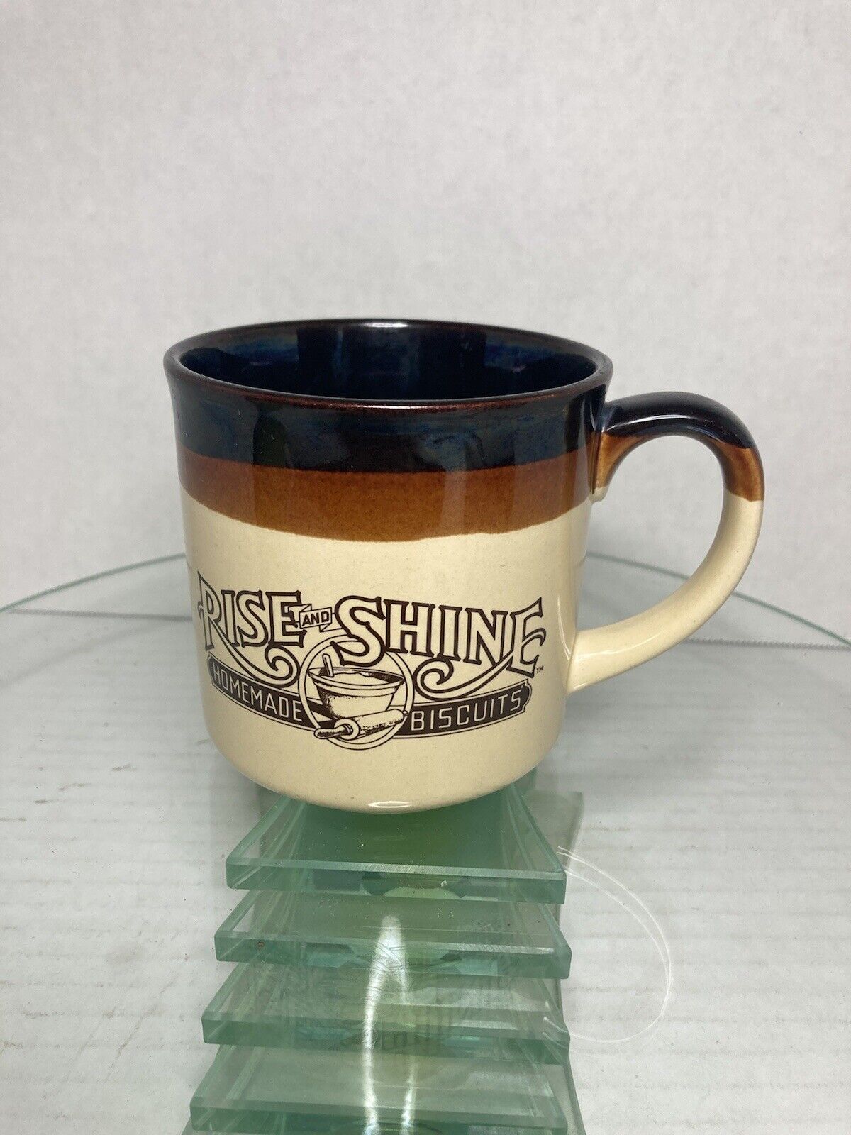 Vintage 1986 HARDEES Restaurant RISE & SHINE Homemade Biscuits COFFEE Cup 3.25\