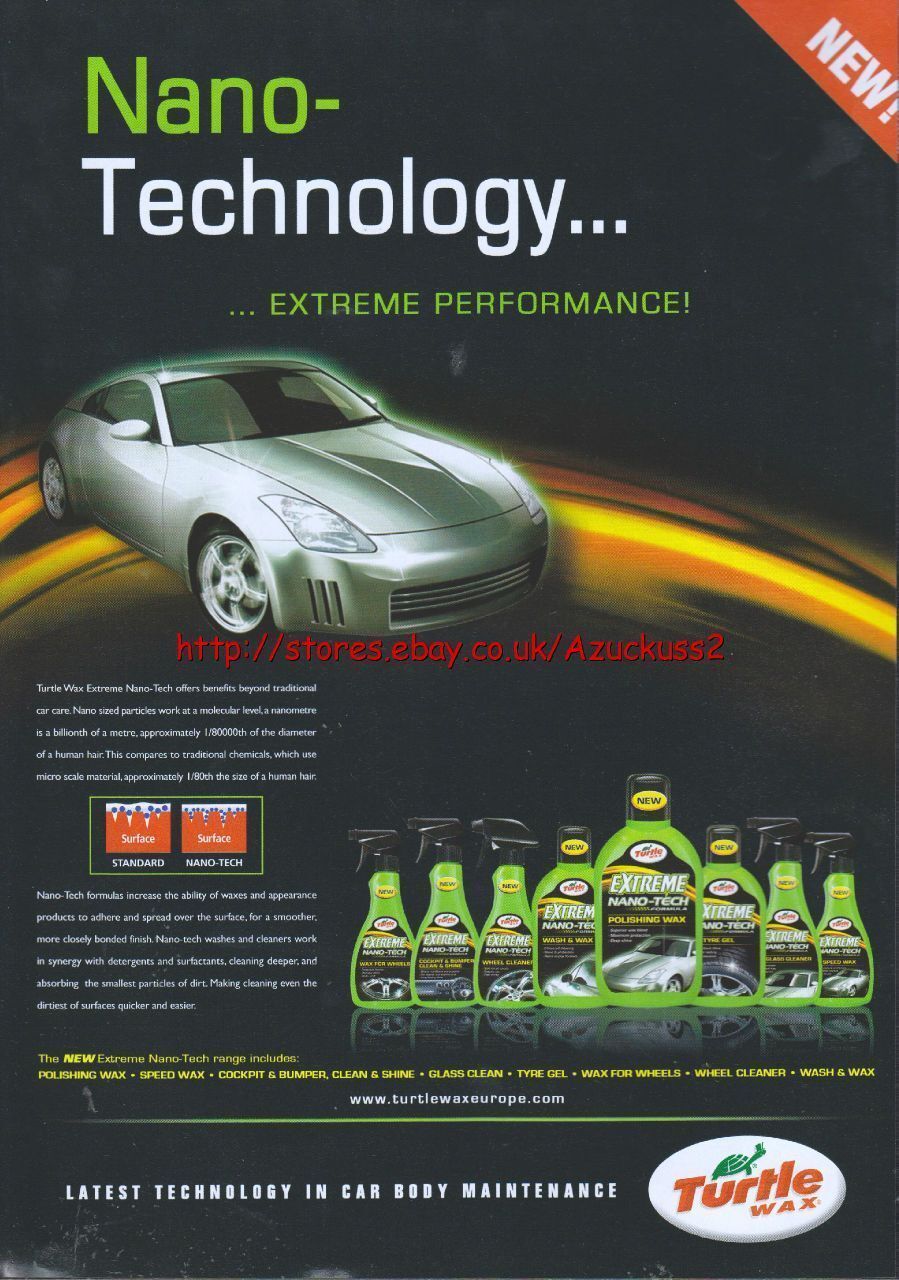 Turtle Wax Nano-Technology 2007 Magazine Advert #234