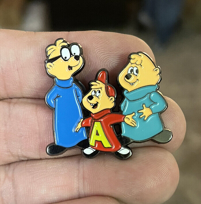 Alvin and The Chipmunks Enamel Pin Simon Theodore cartoon television hat lapel