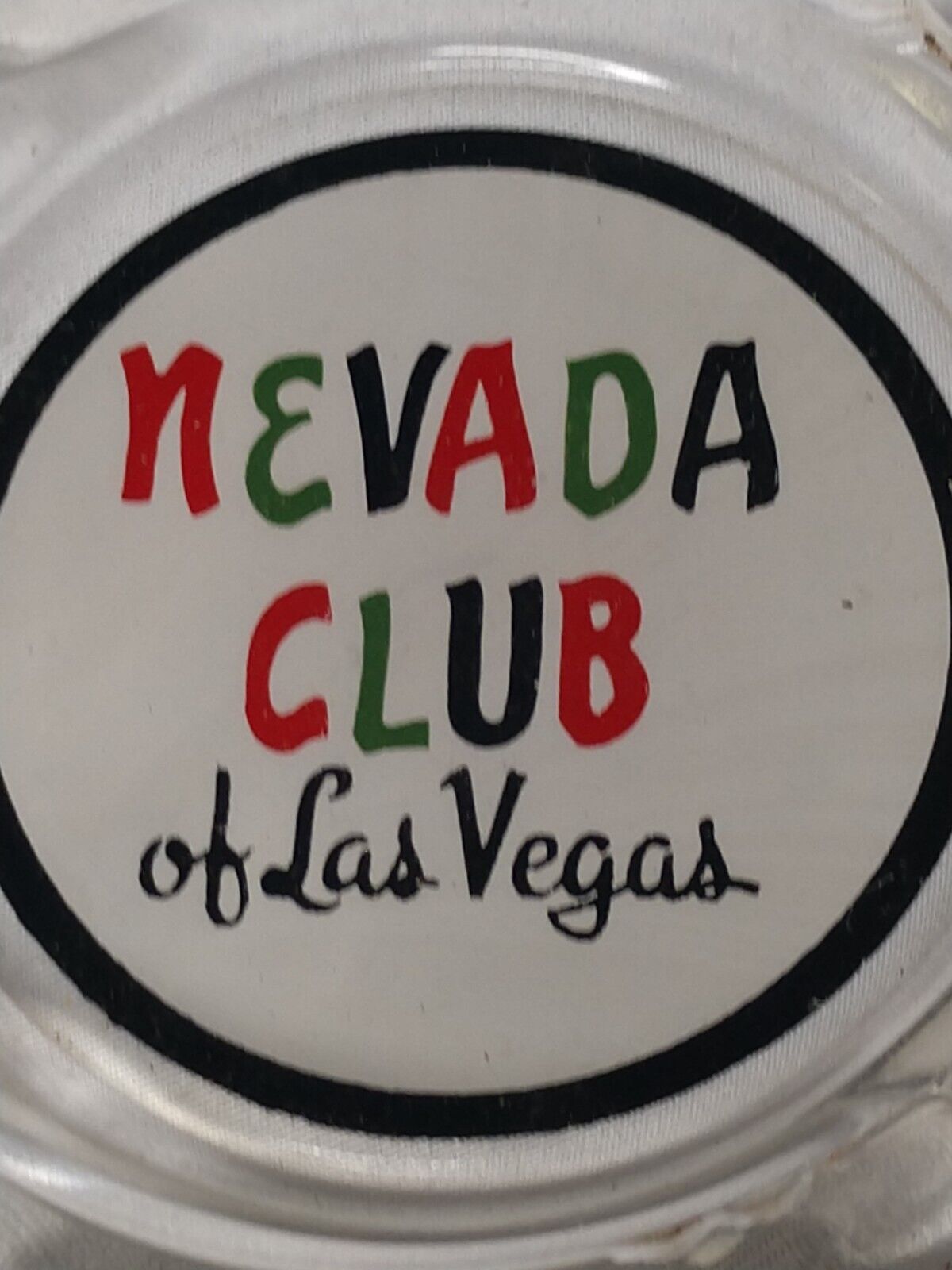 Vintage Ashtray Nevada Club of Las Vegas Glass Clear           