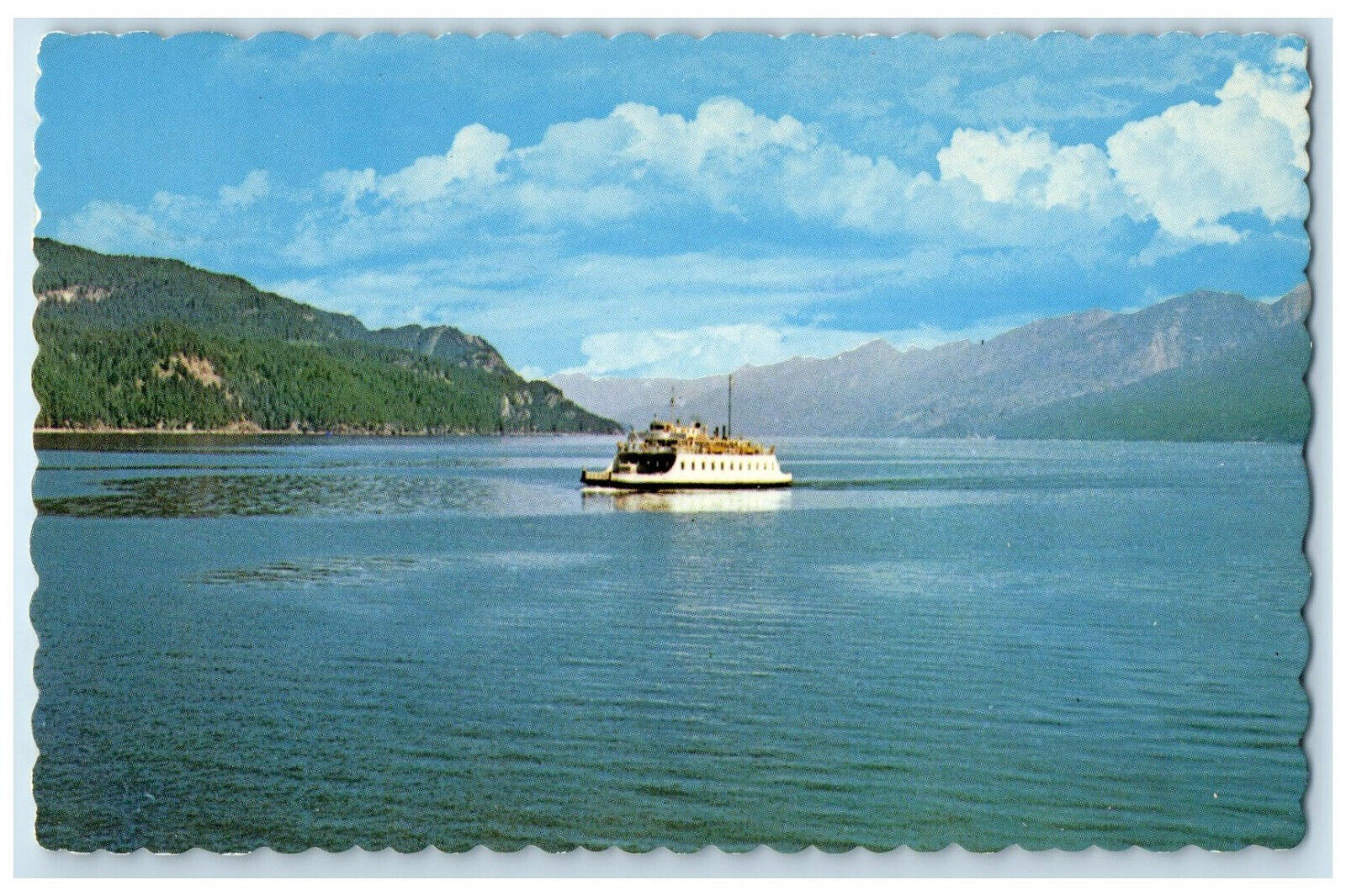 c1960\'s MV Anscomb Gov\'t Ferry Kootenay Lake British Columbia Canada Postcard