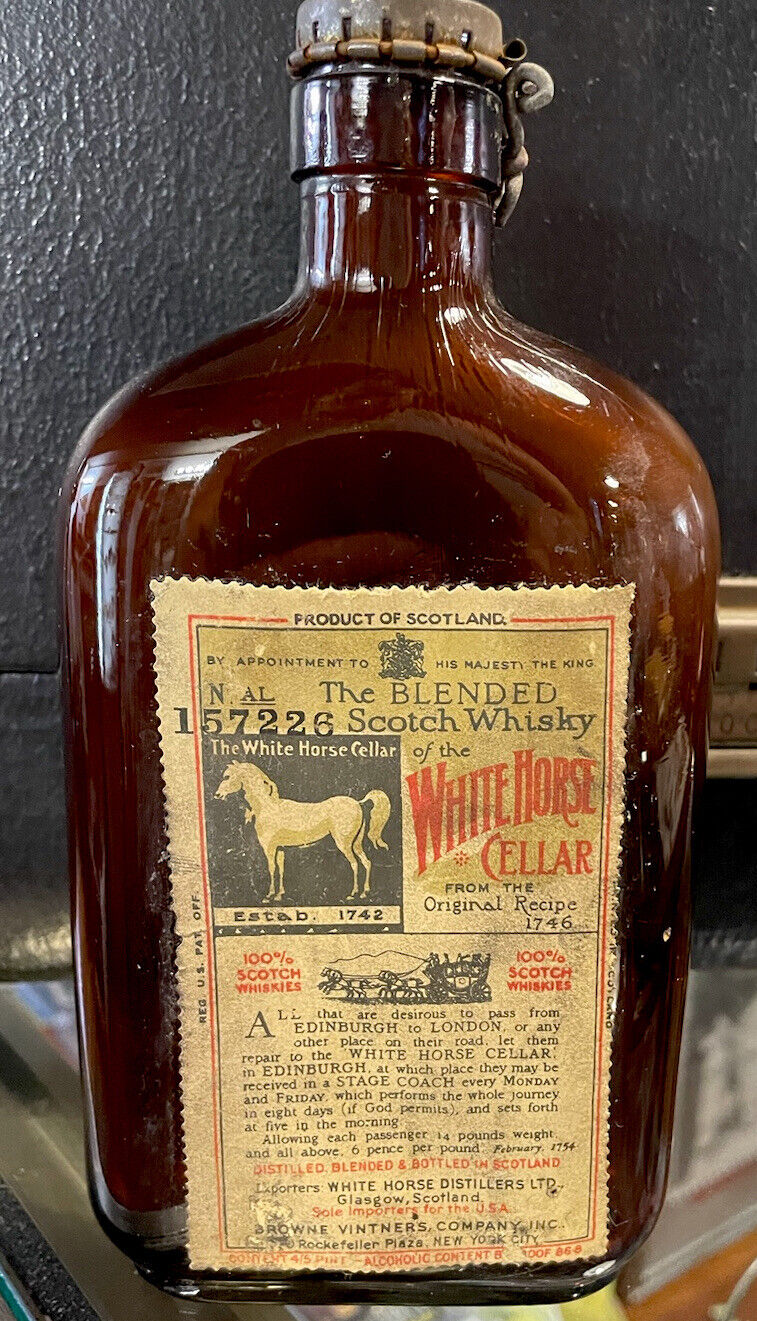 Vintage Bottle The Blended Scotch Whisky The White Horse Cellar 