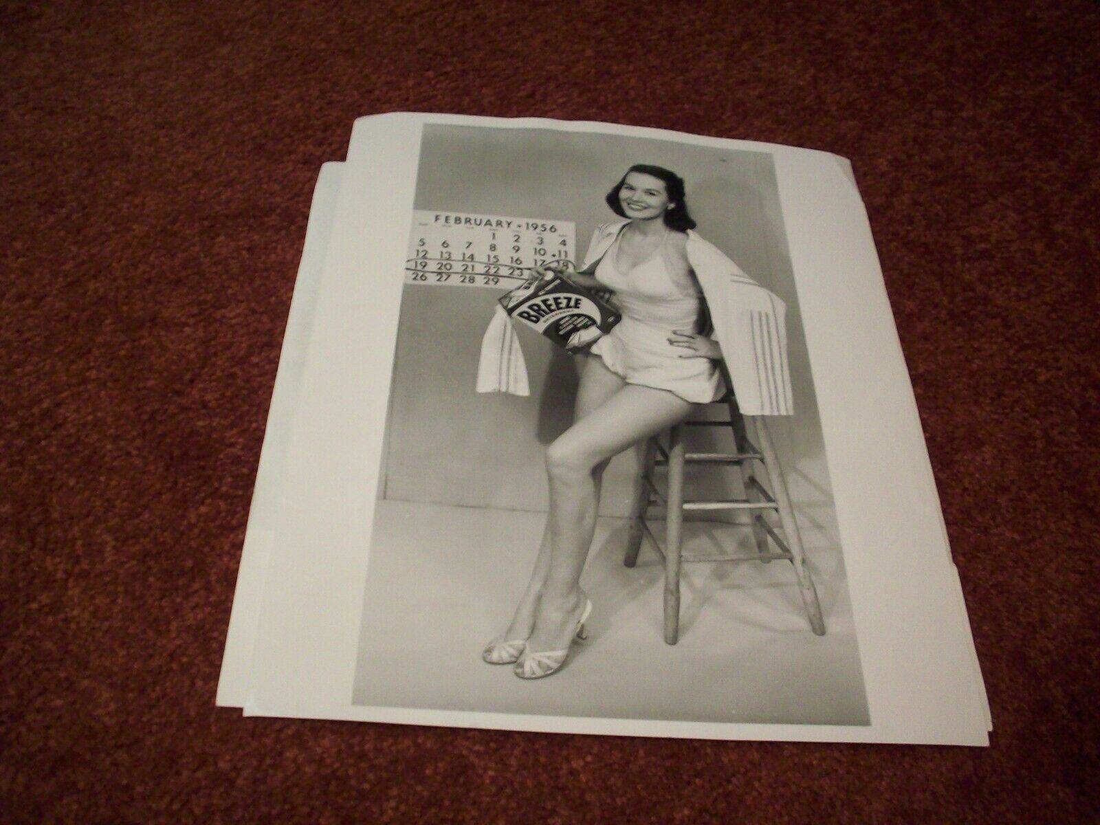 1956 Advertising photo Breeze Detergent, Model Penny Duncan Former Mrs. America