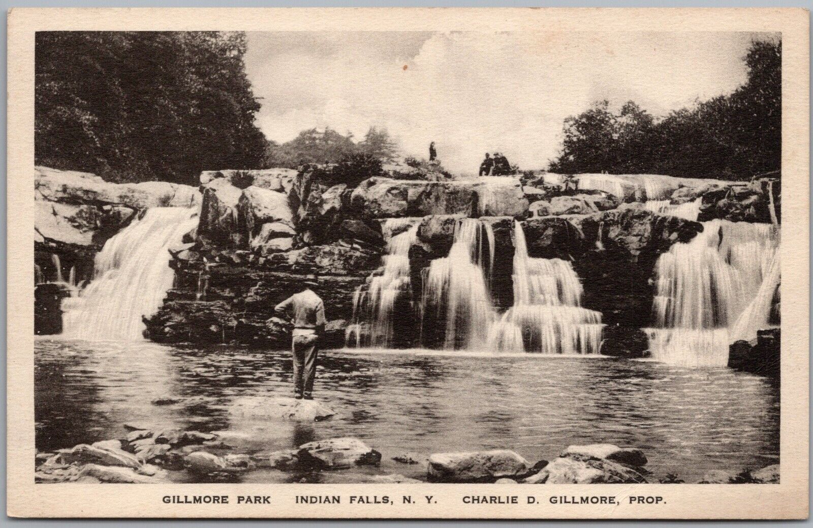 Gillmore Park Indian Falls New York Charlie D Gillmore Prop. Postcard W375