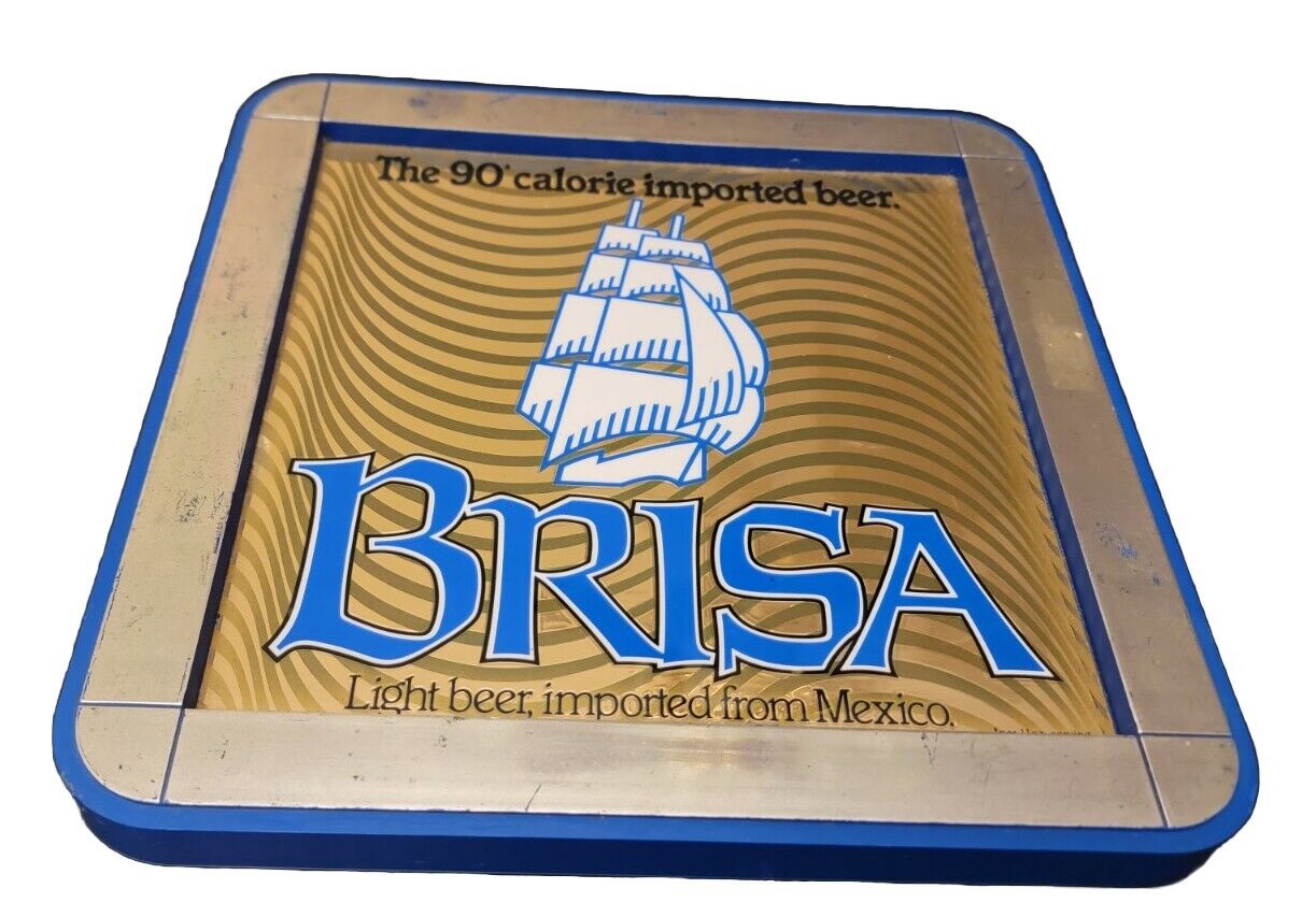 10x10 Vintage Imported Brisa Light Beer Plastic Sign Mexican 90 Calories Rare
