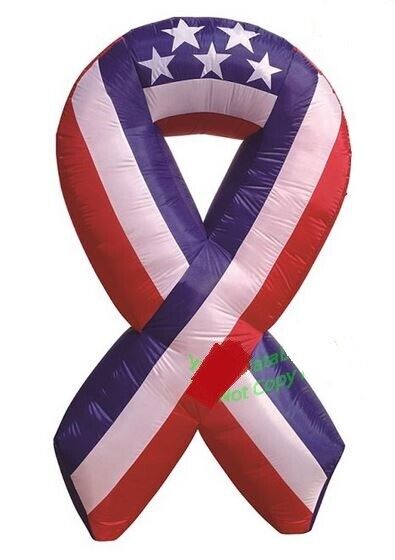 HALLOWEEN JULY 4TH PATRIOTIC MEMORIAL DAY RIBBON USA  INFLATABLE AIRBLOWN 6 FT