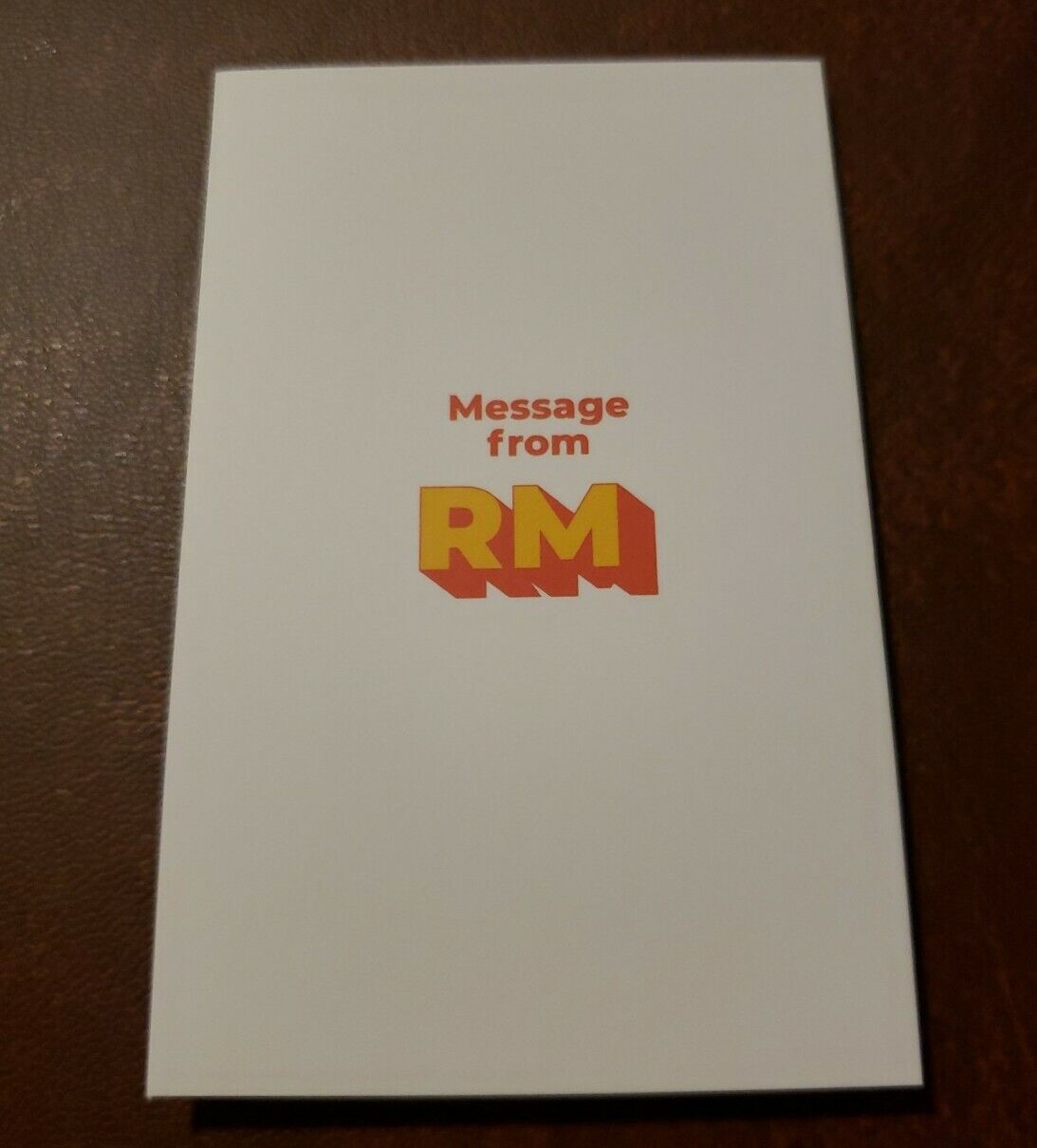 BTS Butter RM Namjoon Message card USA Seller