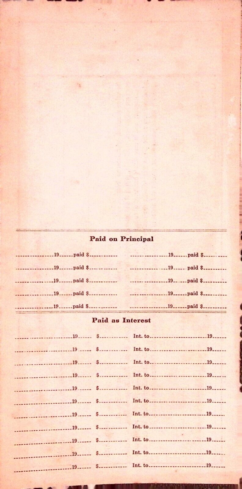 Bank of Kelso Washington Loan Receipt to be Paid in Gold