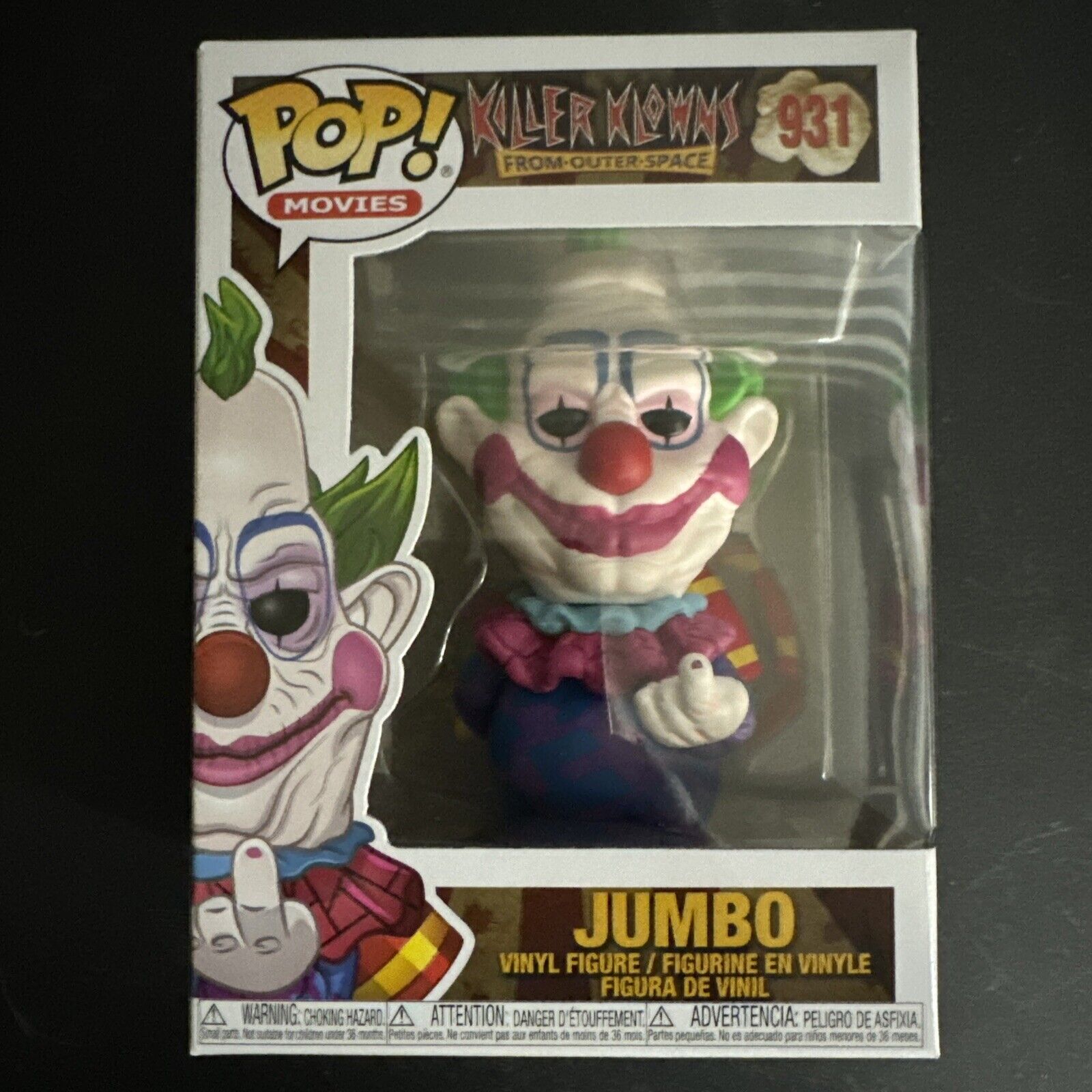 Funko Pop Killer Klowns From Outer Space : Jumbo 931 With Pop Protector